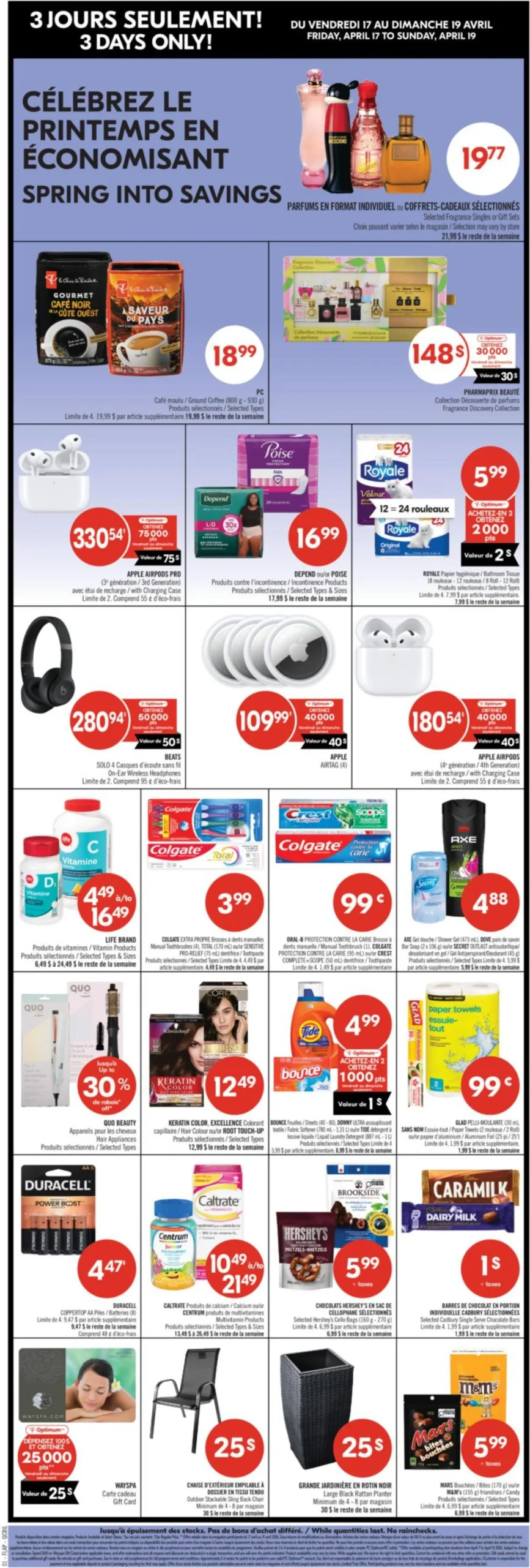 Page 2 de la Circulaire Pharmaprix Événement de Points du 17 au 23 avril 2026