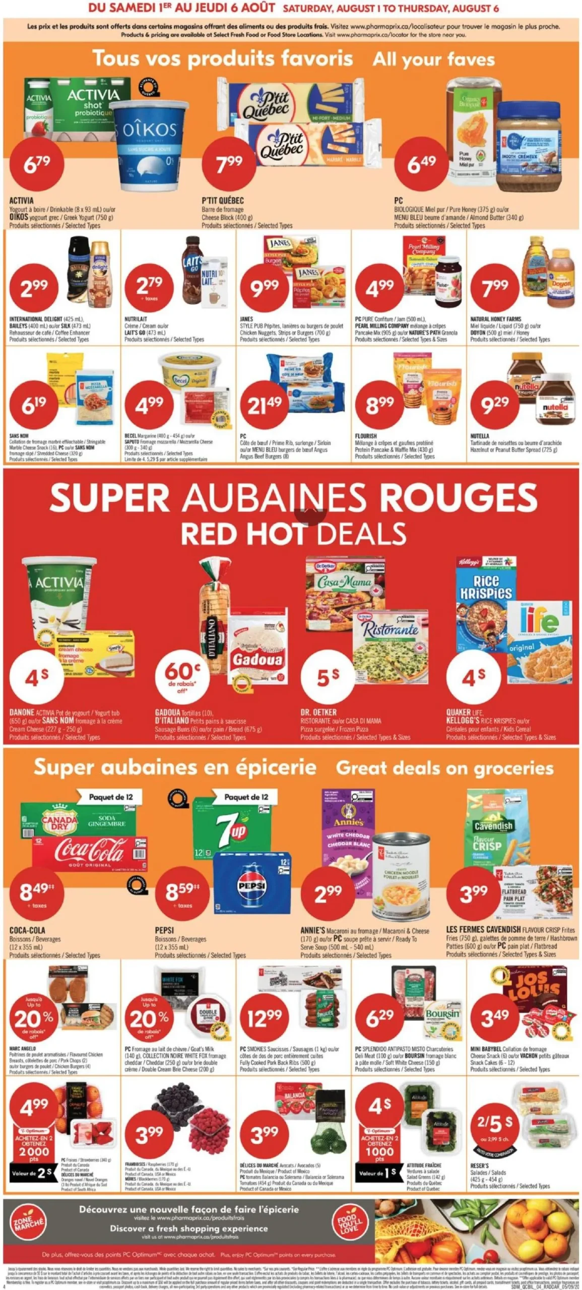 Page 6 de la Circulaire Pharmaprix du 1 au 6 août 2026