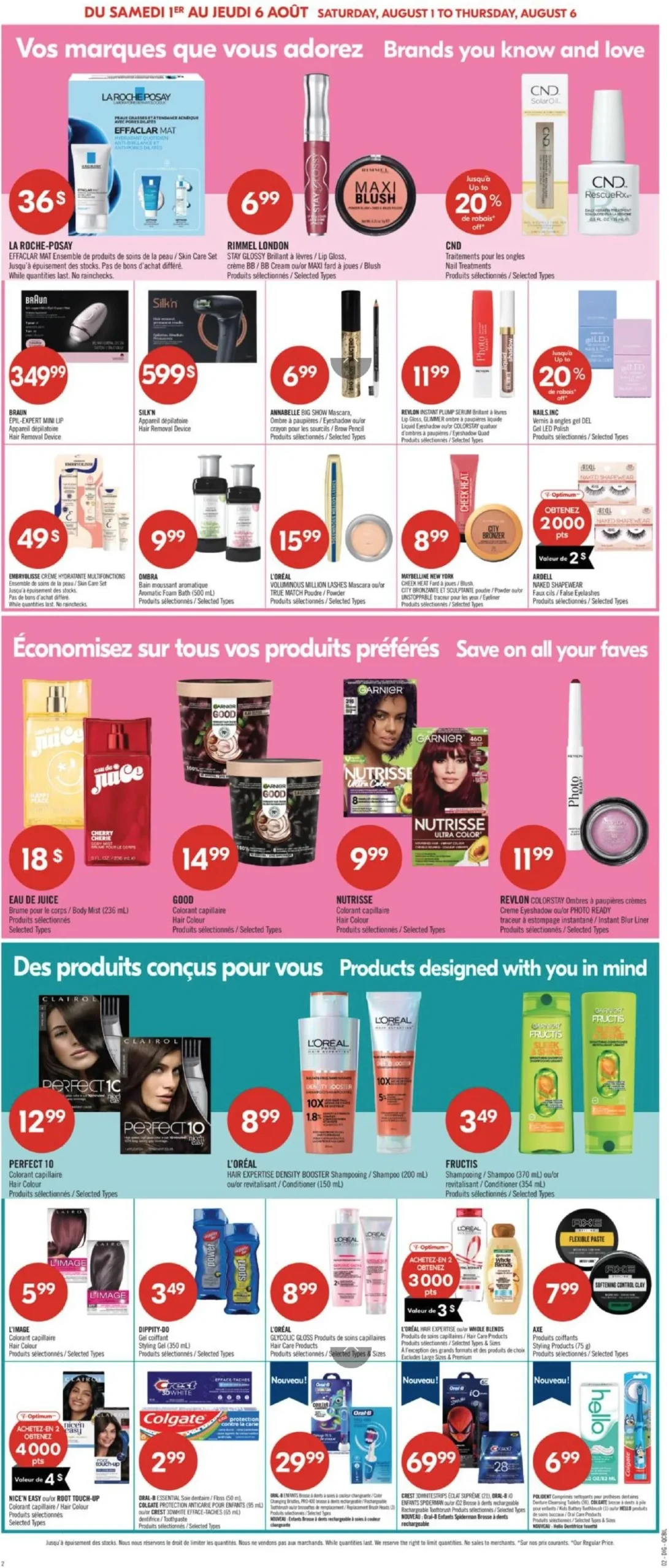 Page 16 de la Circulaire Pharmaprix du 1 au 6 août 2026