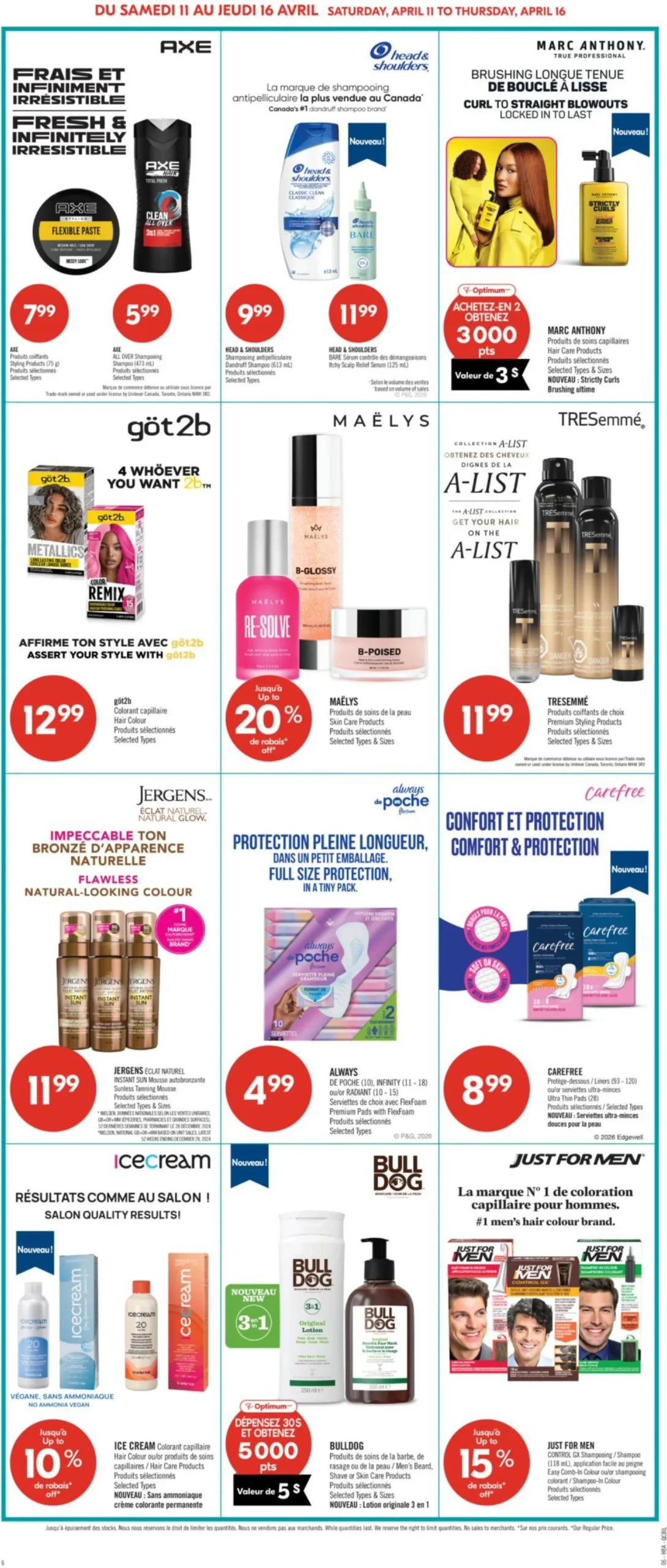 Page 10 de la Circulaire Pharmaprix du 11 au 16 avril 2026