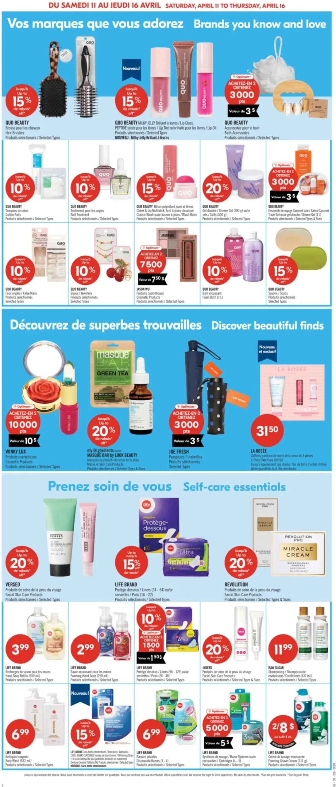 Page 14 de la Circulaire Pharmaprix du 11 au 16 avril 2026