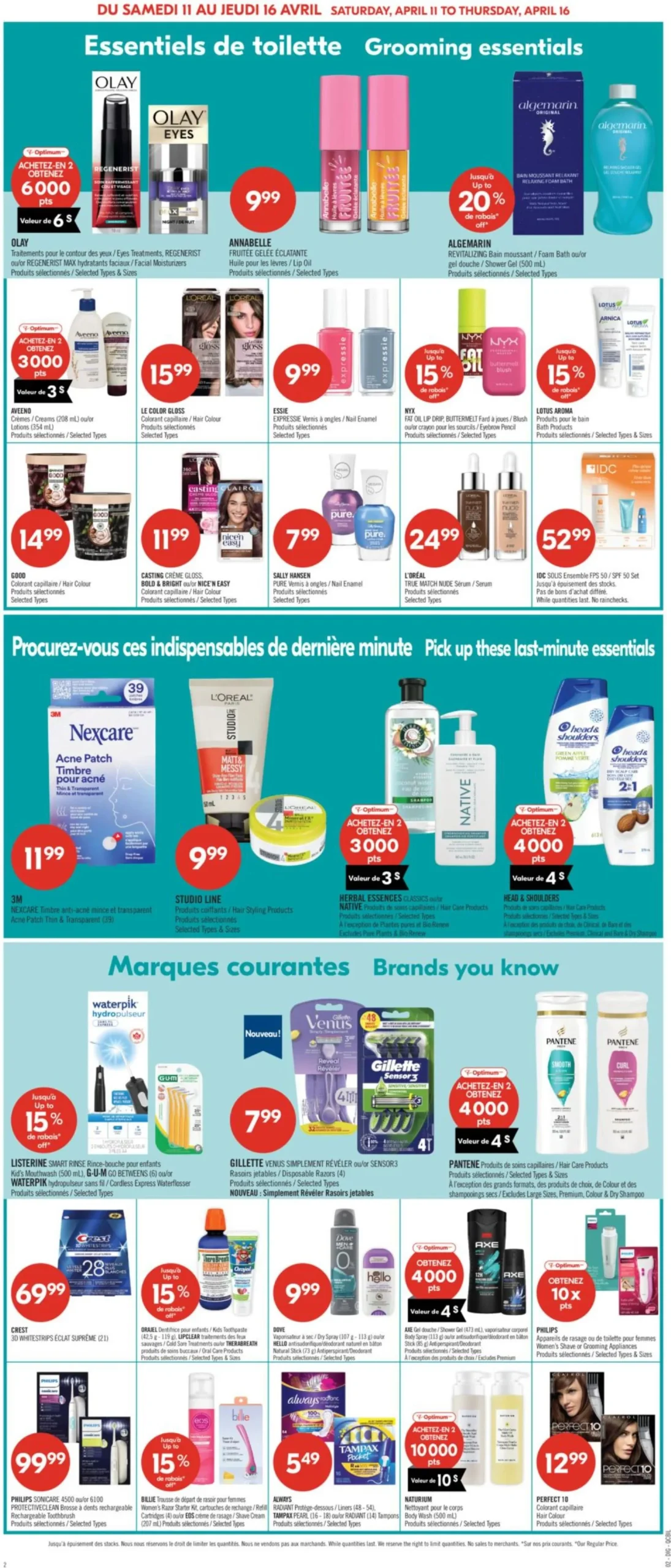 Page 16 de la Circulaire Pharmaprix du 11 au 16 avril 2026