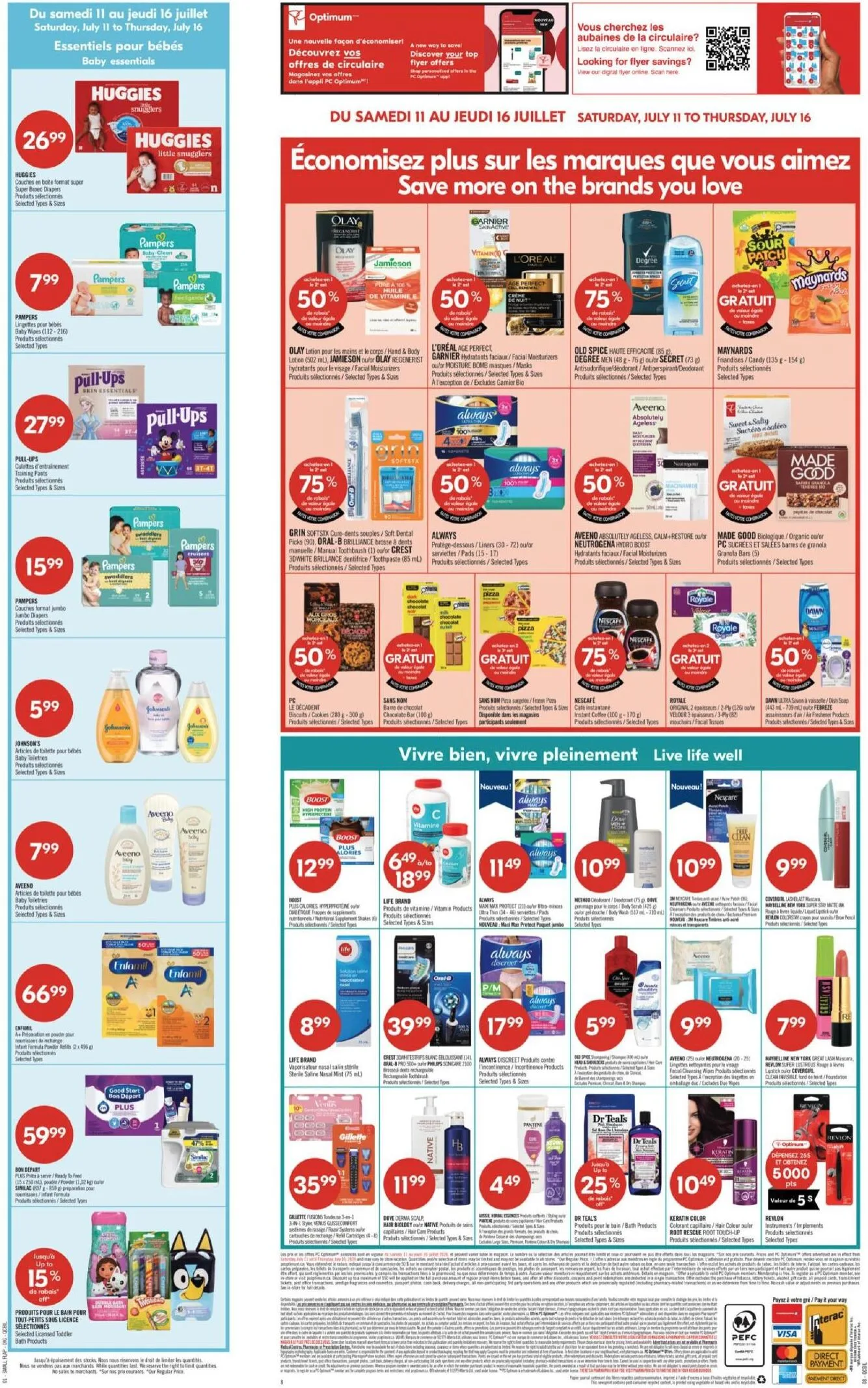 Page 3 de la Circulaire Pharmaprix du 11 au 16 juillet 2026