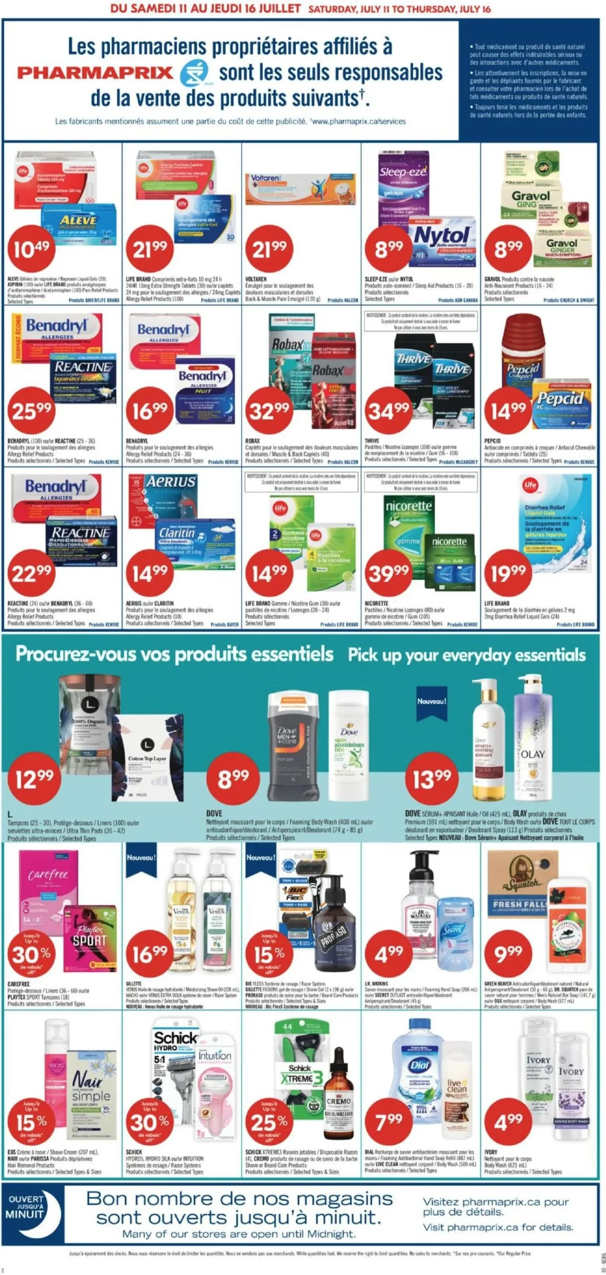 Page 4 de la Circulaire Pharmaprix du 11 au 16 juillet 2026