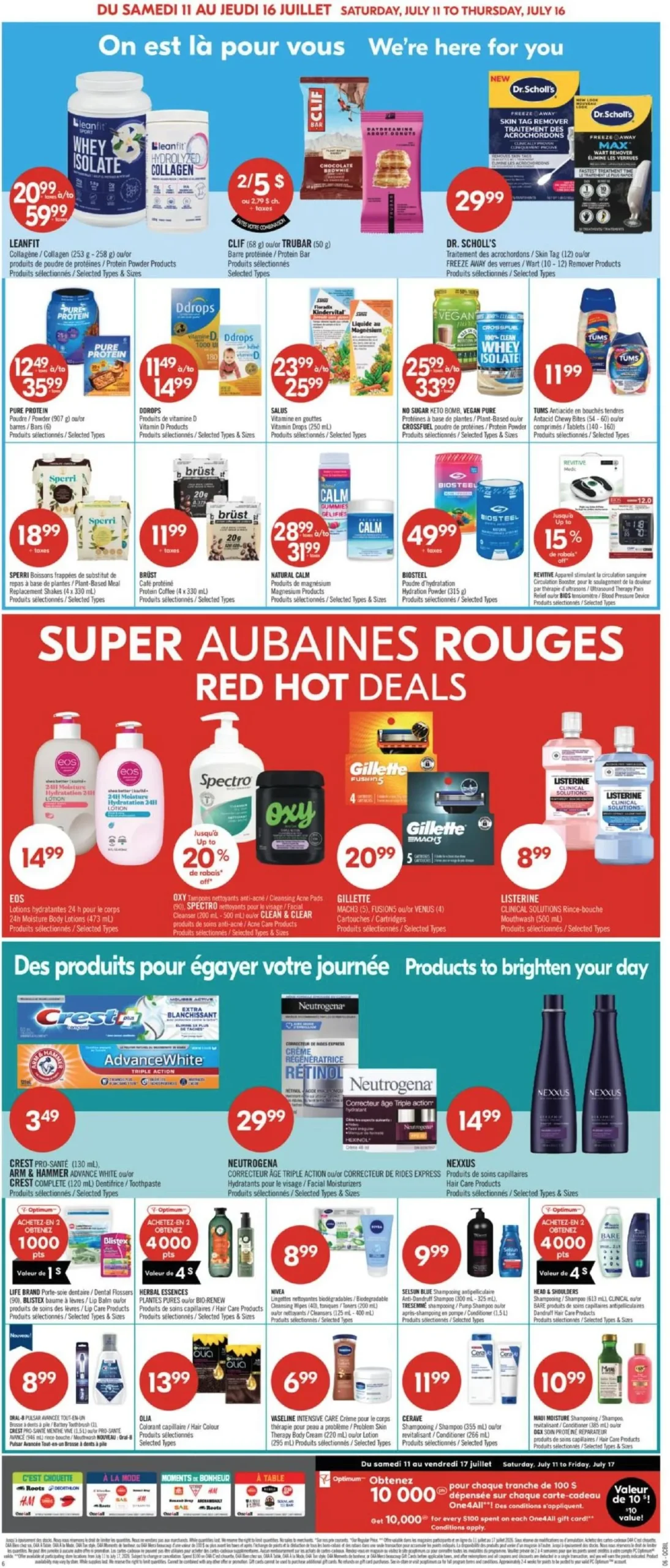 Page 9 de la Circulaire Pharmaprix du 11 au 16 juillet 2026