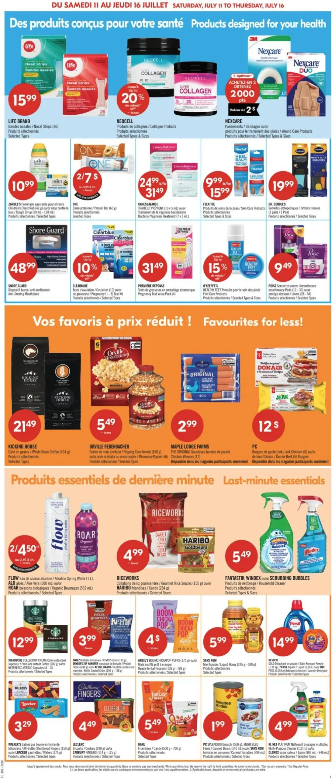 Page 12 de la Circulaire Pharmaprix du 11 au 16 juillet 2026