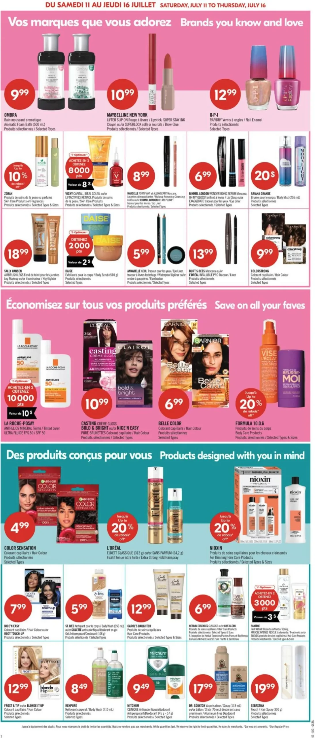 Page 13 de la Circulaire Pharmaprix du 11 au 16 juillet 2026