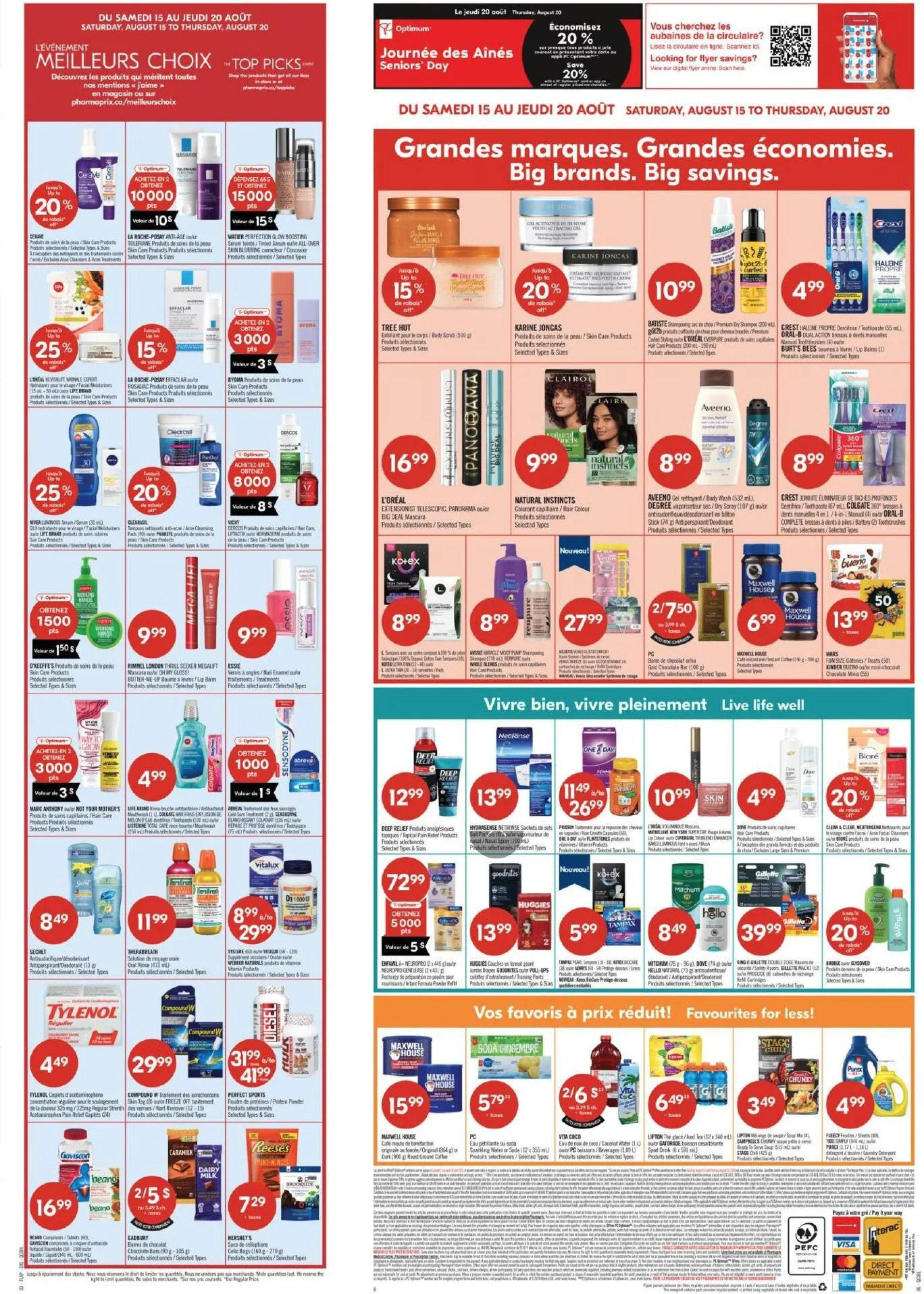Page 3 de la Circulaire Pharmaprix du 15 au 20 août 2026