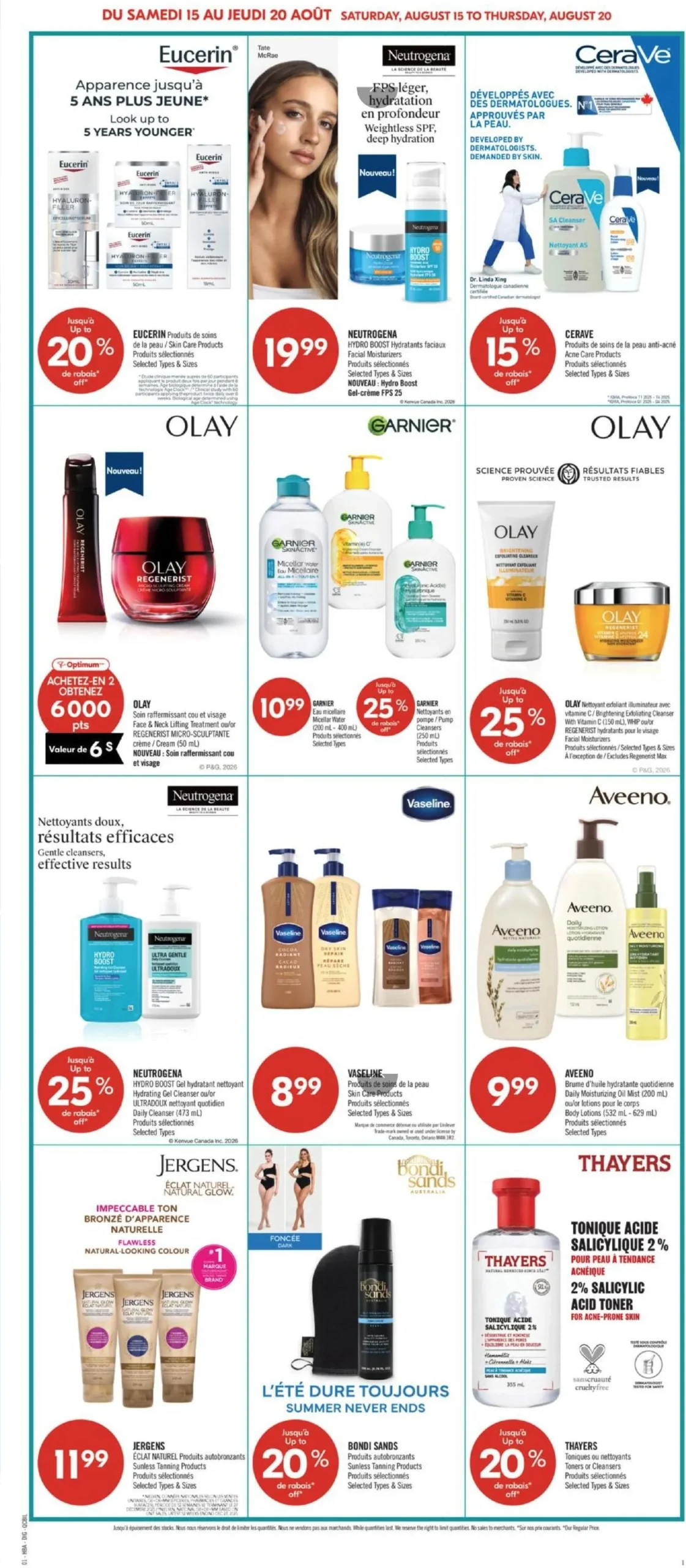 Page 13 de la Circulaire Pharmaprix du 15 au 20 août 2026