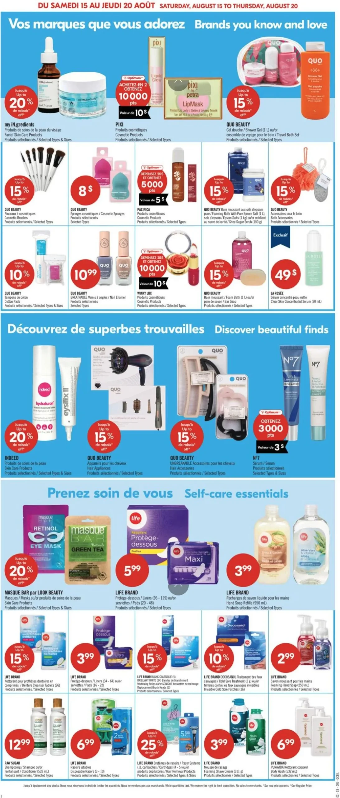 Page 16 de la Circulaire Pharmaprix du 15 au 20 août 2026