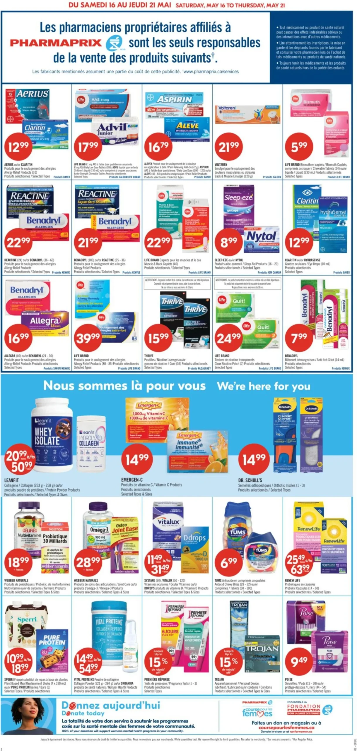 Page 4 de la Circulaire Pharmaprix du 16 au 21 mai 2026