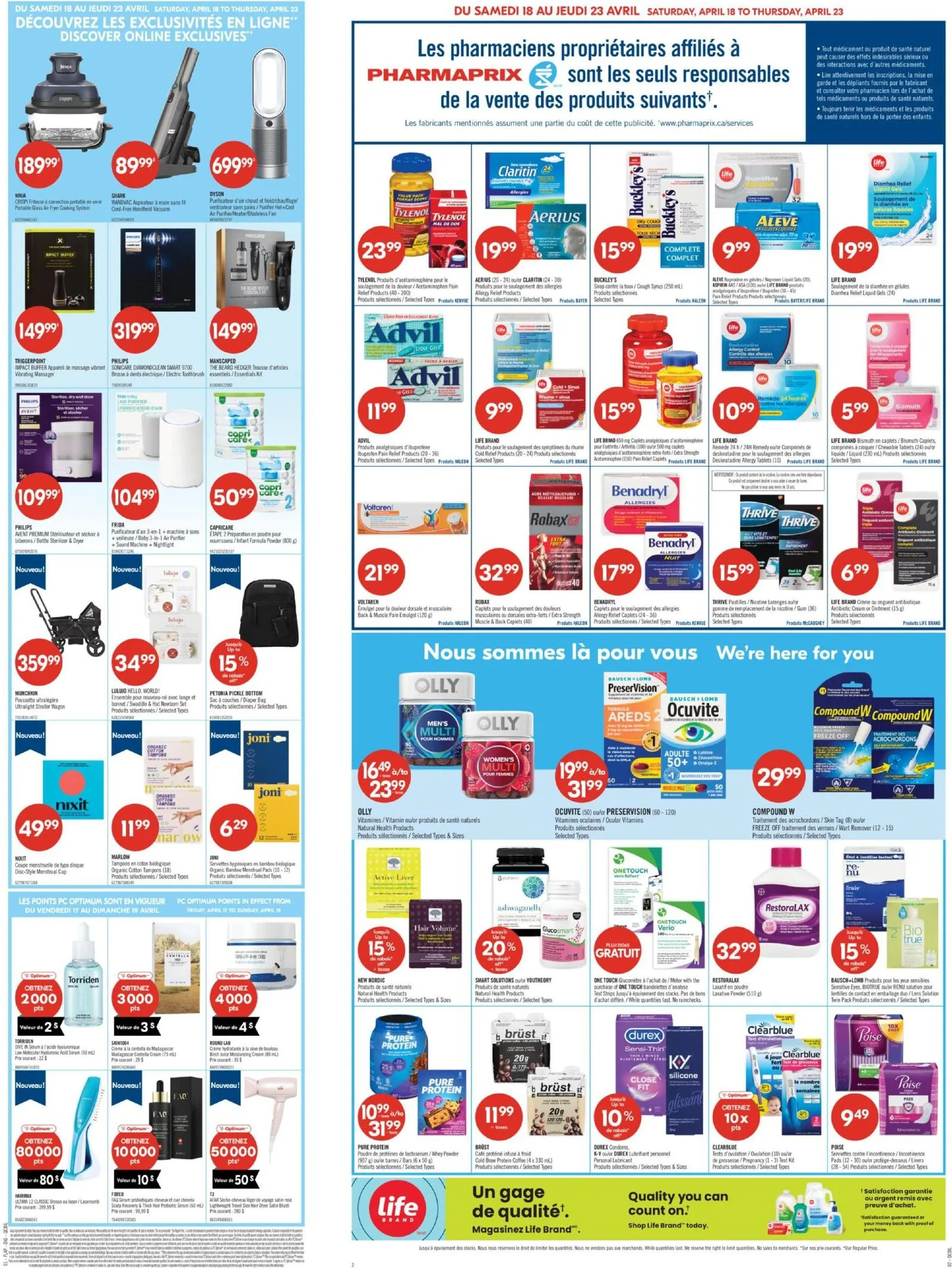 Page 3 de la Circulaire Pharmaprix du 18 au 23 avril 2026