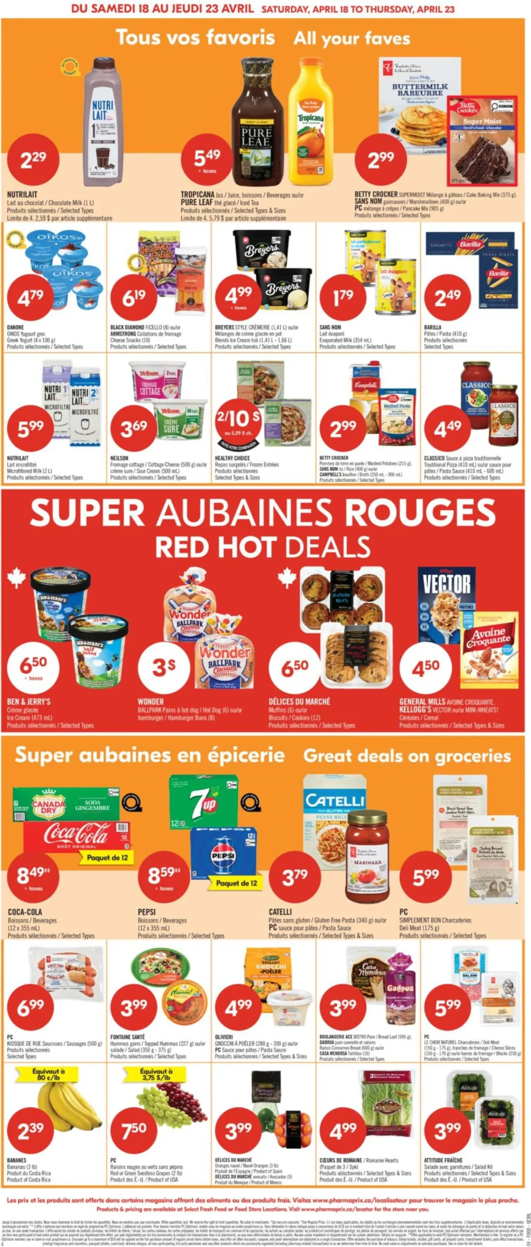 Page 4 de la Circulaire Pharmaprix du 18 au 23 avril 2026