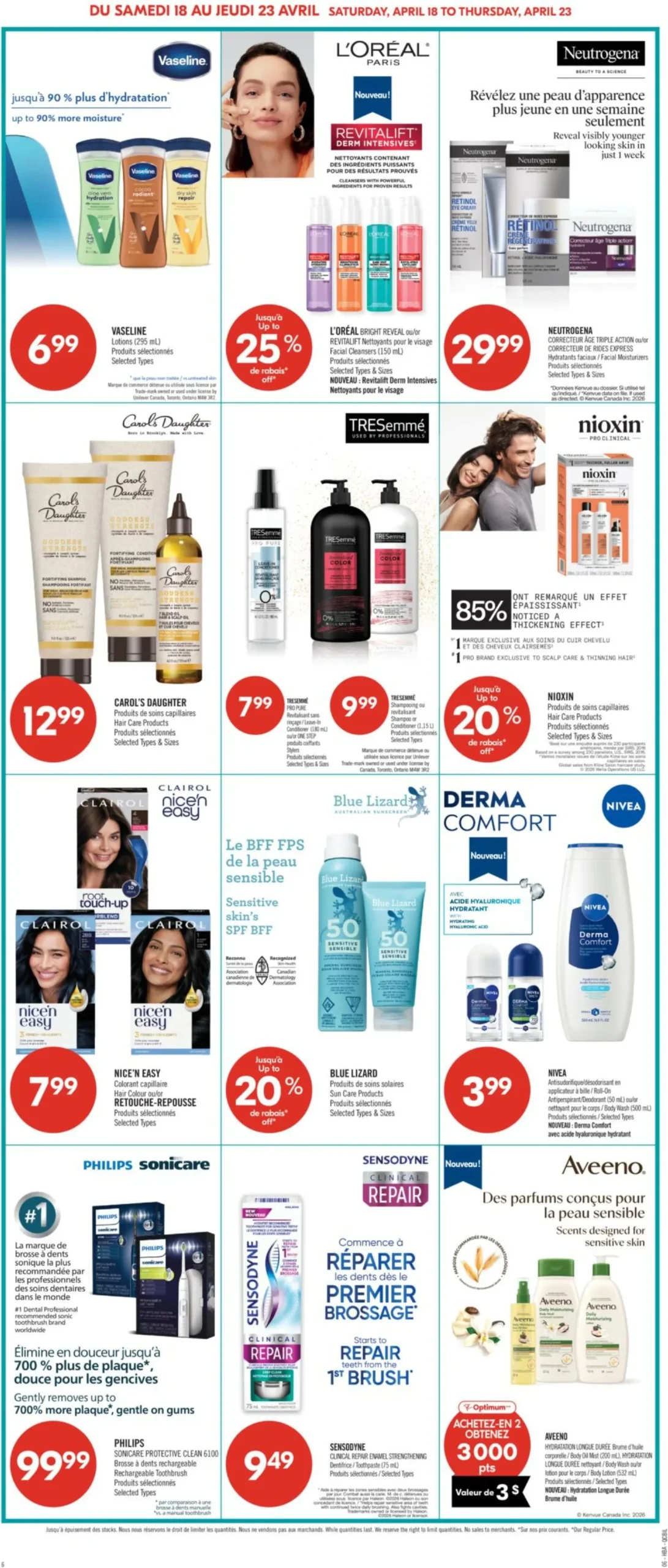 Page 10 de la Circulaire Pharmaprix du 18 au 23 avril 2026