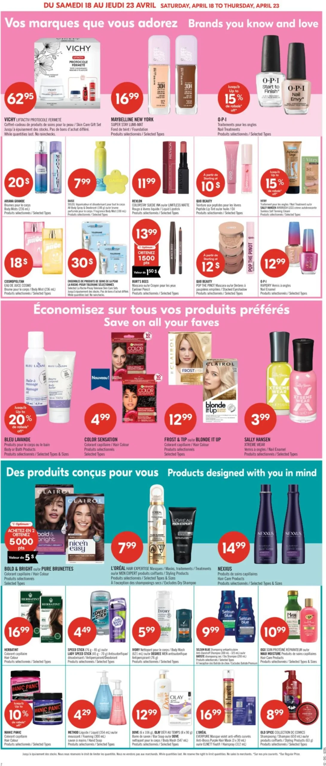 Page 14 de la Circulaire Pharmaprix du 18 au 23 avril 2026