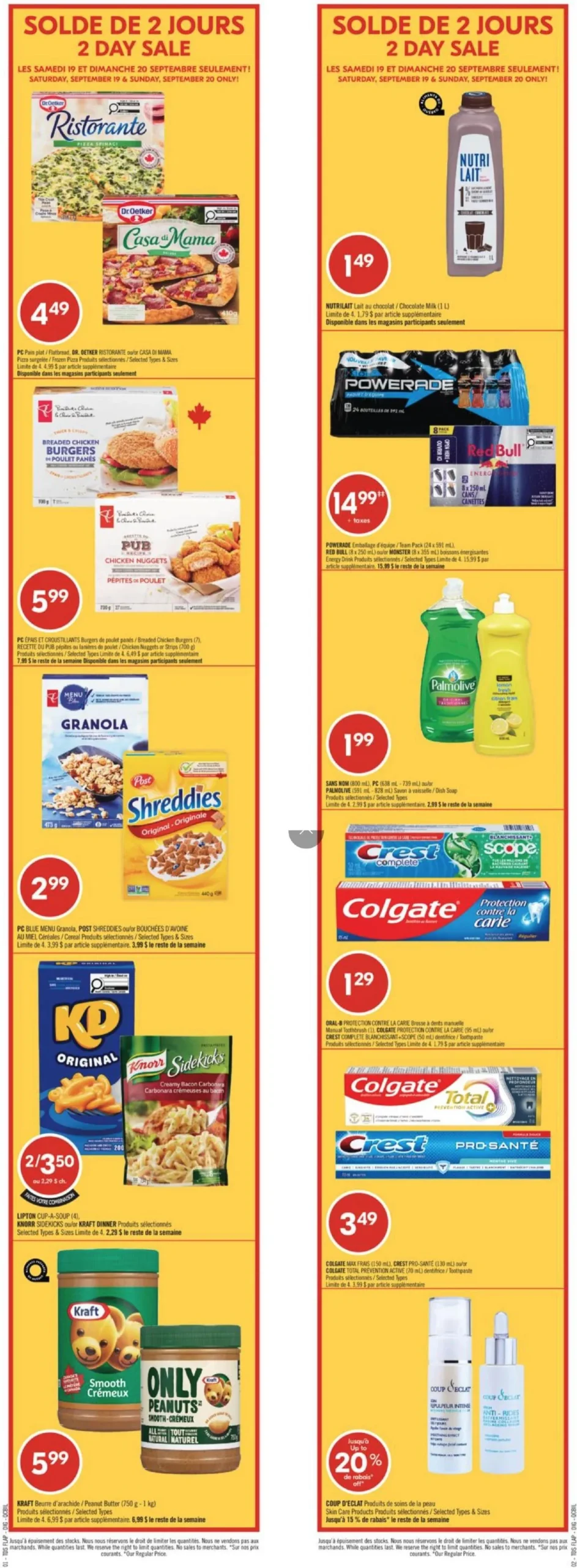 Page 2 de la Circulaire Pharmaprix du 19 au 24 septembre 2026