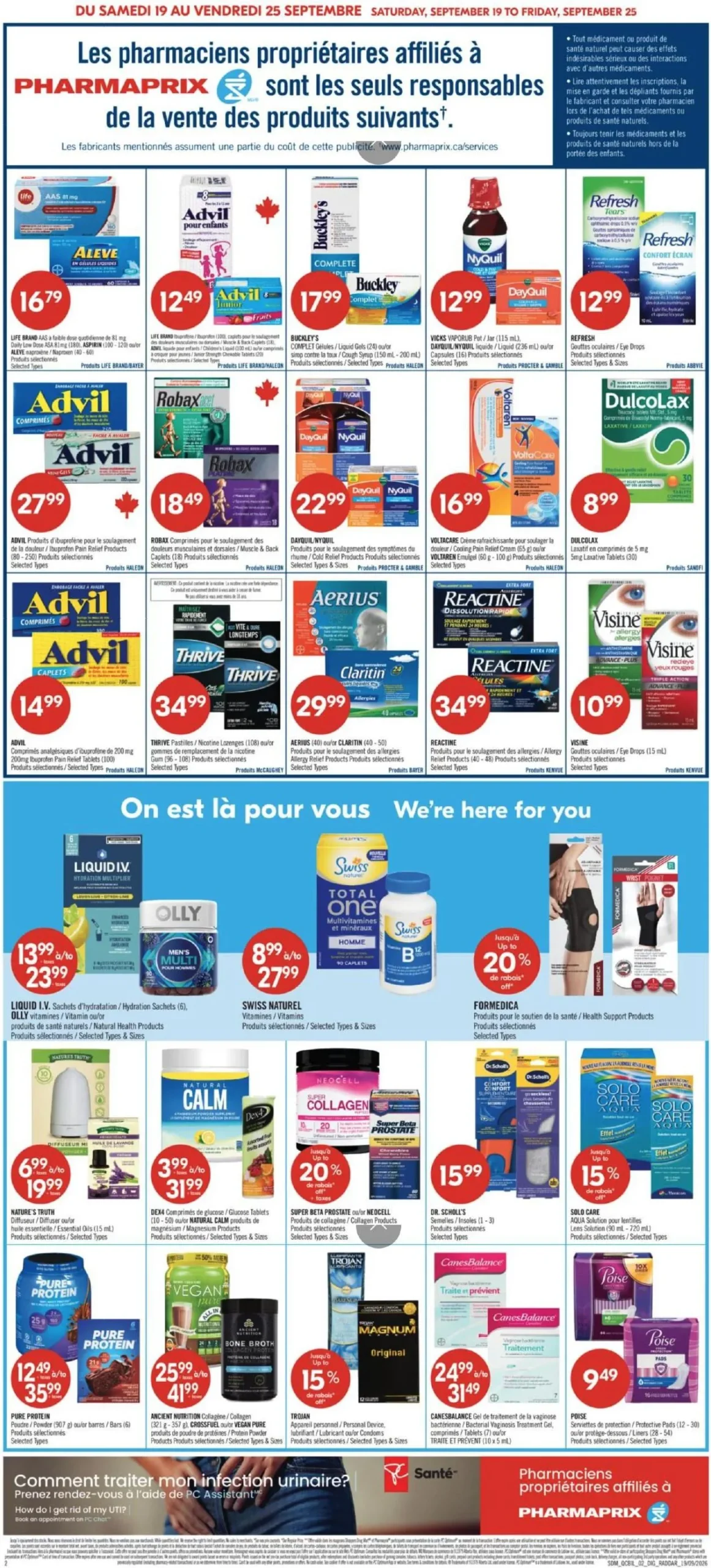 Page 5 de la Circulaire Pharmaprix du 19 au 24 septembre 2026