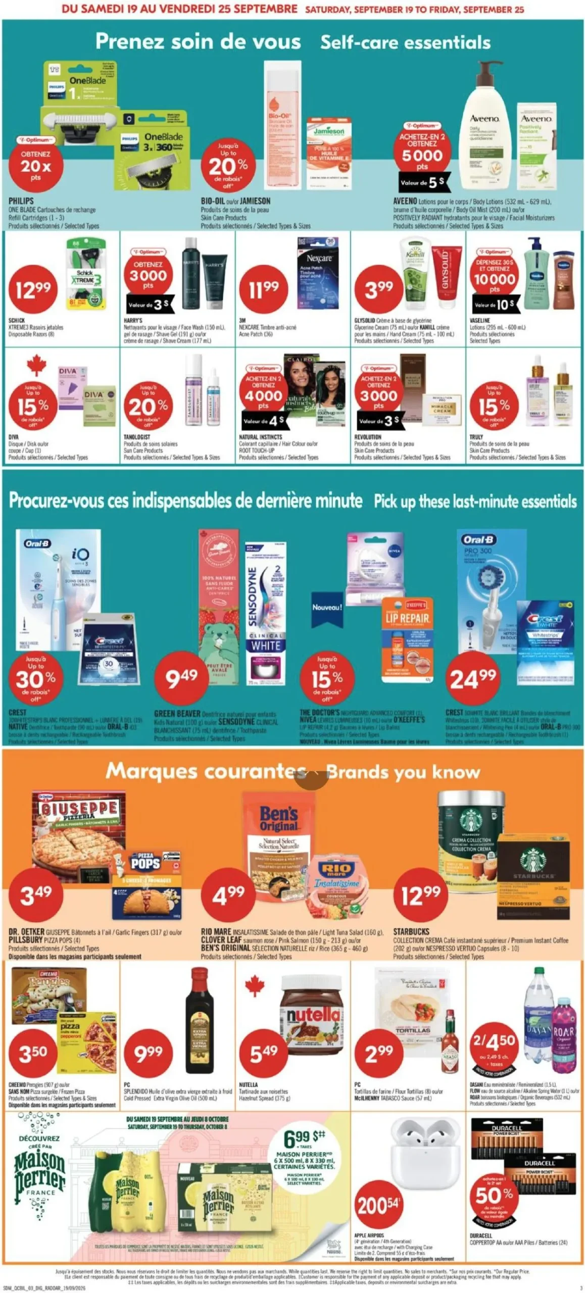 Page 19 de la Circulaire Pharmaprix du 19 au 24 septembre 2026