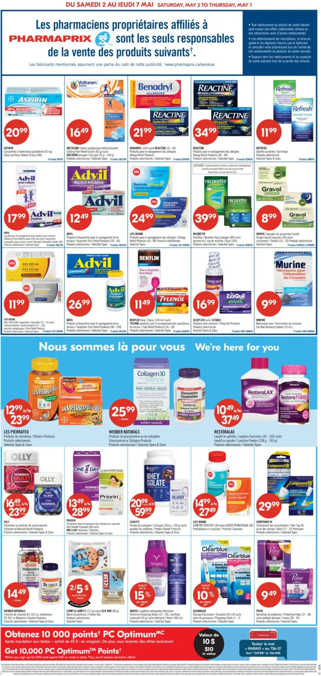 Page 4 de la Circulaire Pharmaprix du 2 au 7 mai 2026