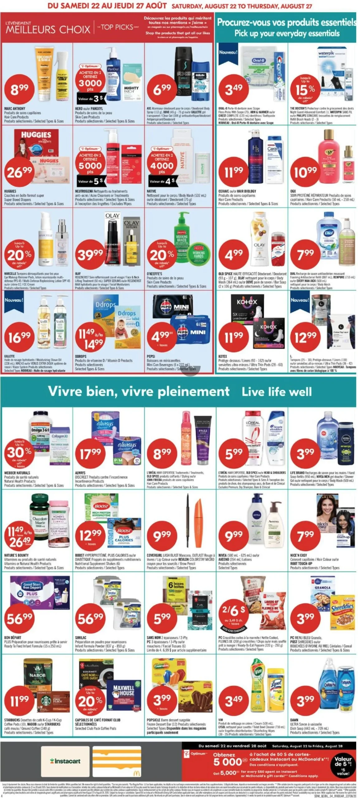 Page 8 de la Circulaire Pharmaprix du 22 au 27 août 2026