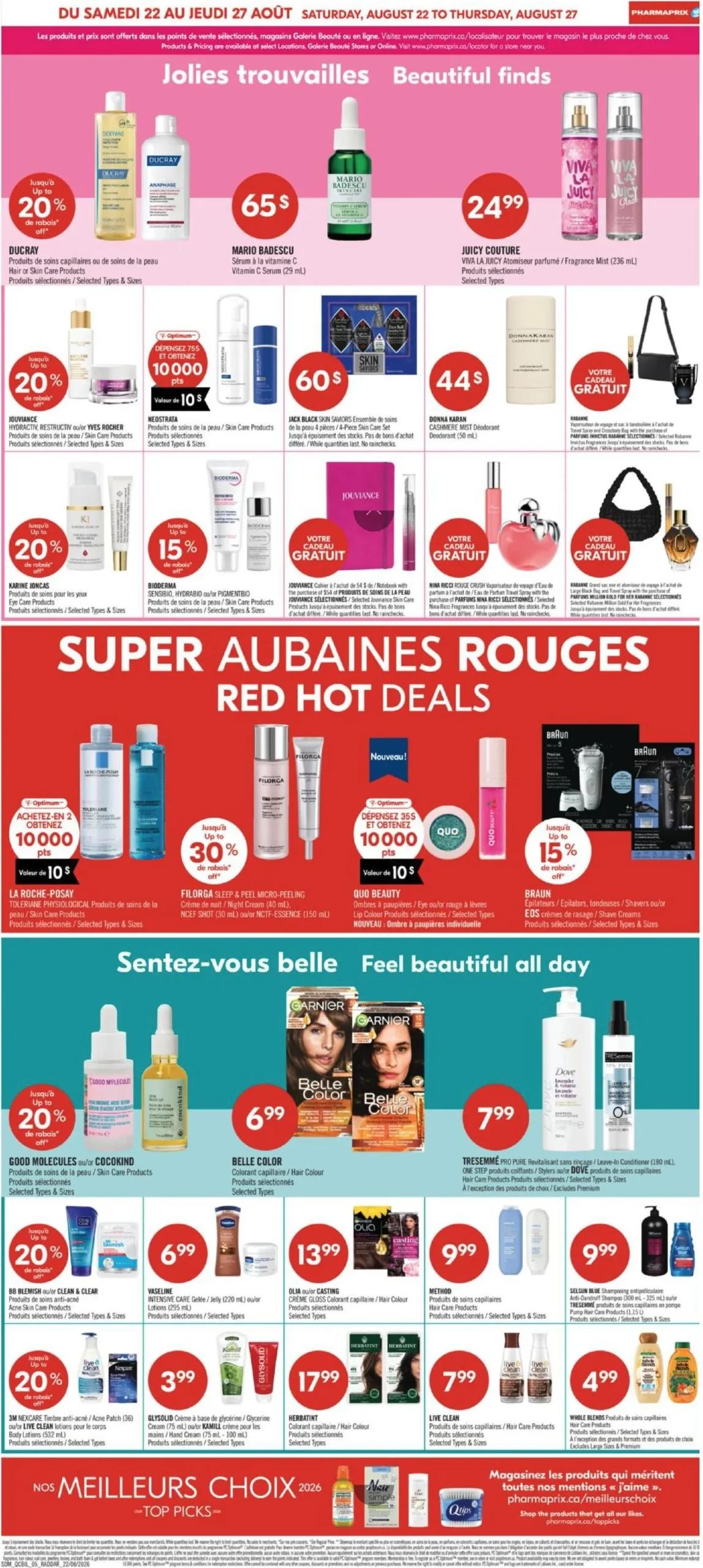 Page 10 de la Circulaire Pharmaprix du 22 au 27 août 2026