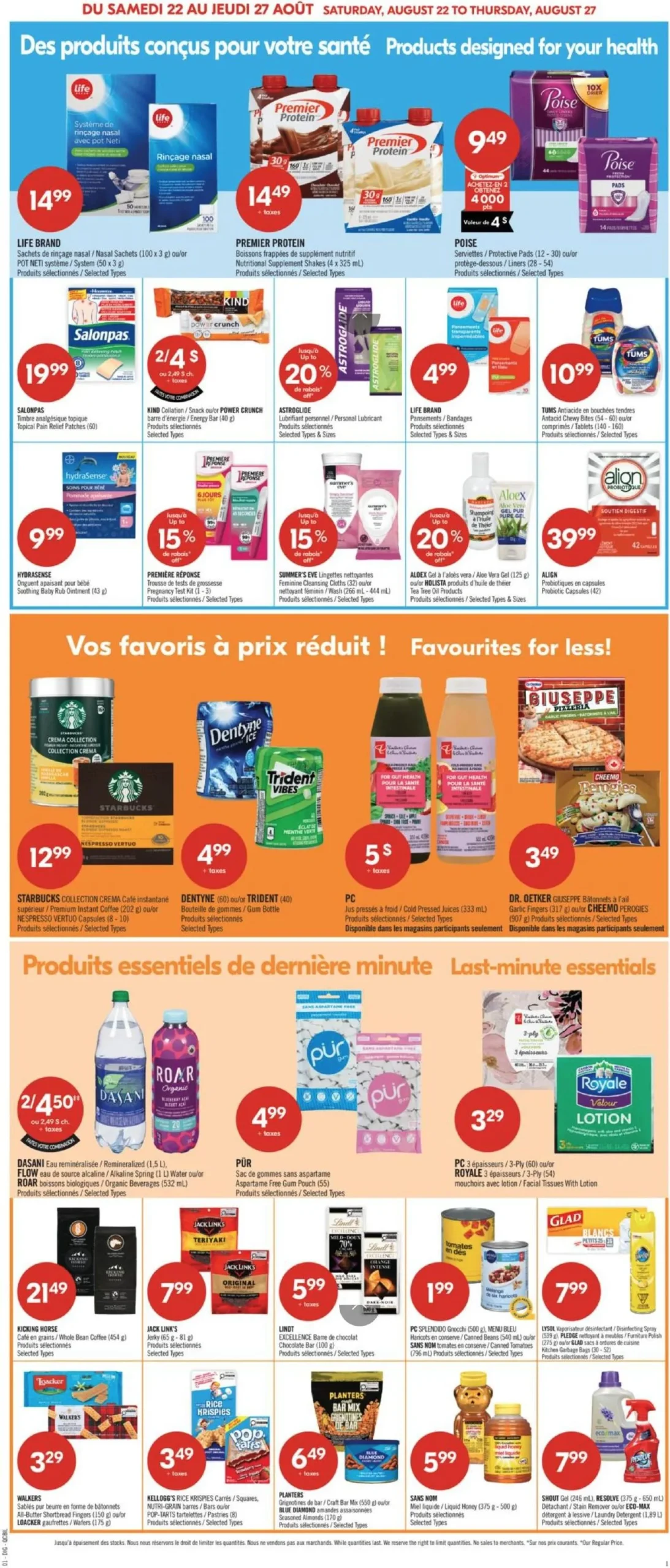 Page 15 de la Circulaire Pharmaprix du 22 au 27 août 2026