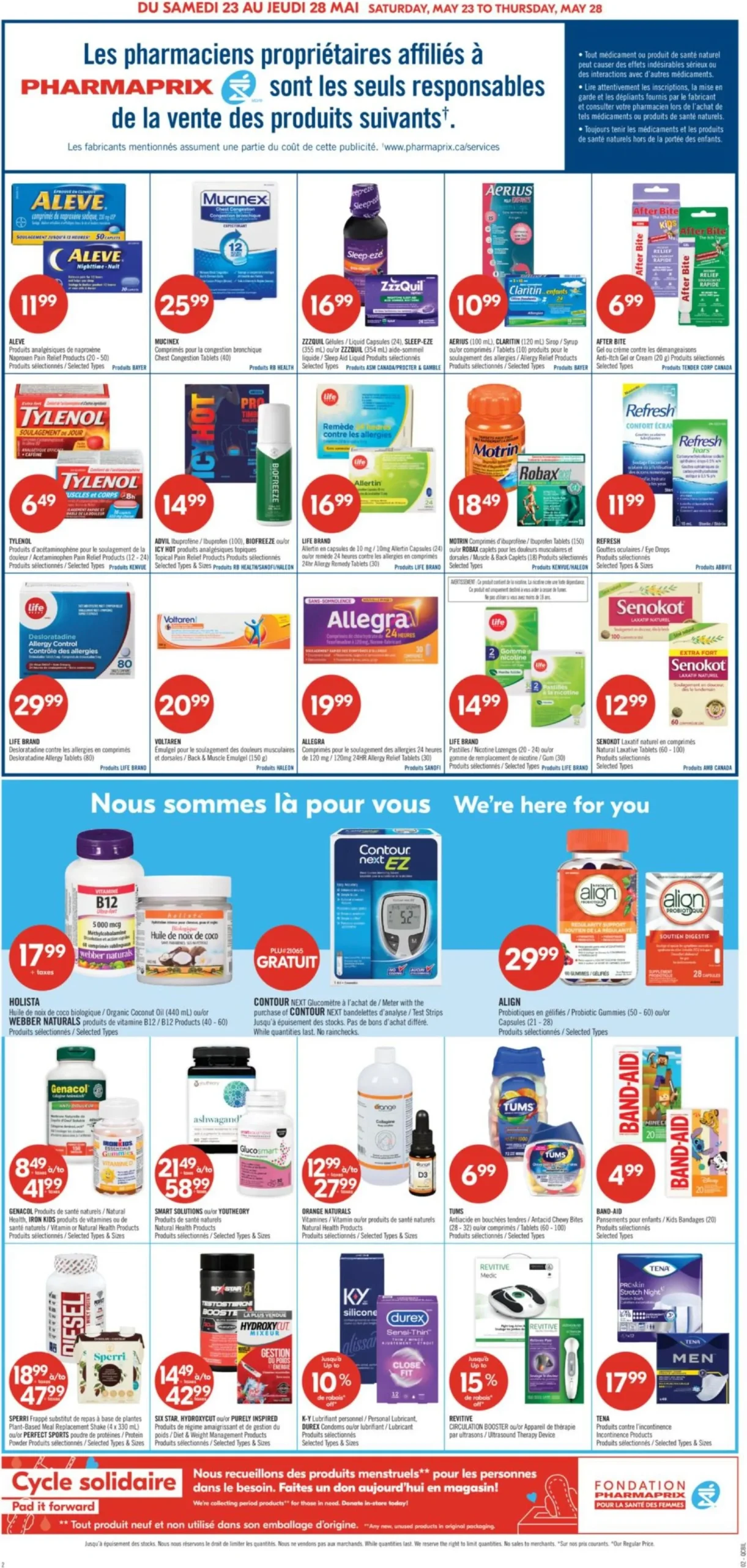 Page 4 de la Circulaire Pharmaprix du 23 au 28 mai 2026
