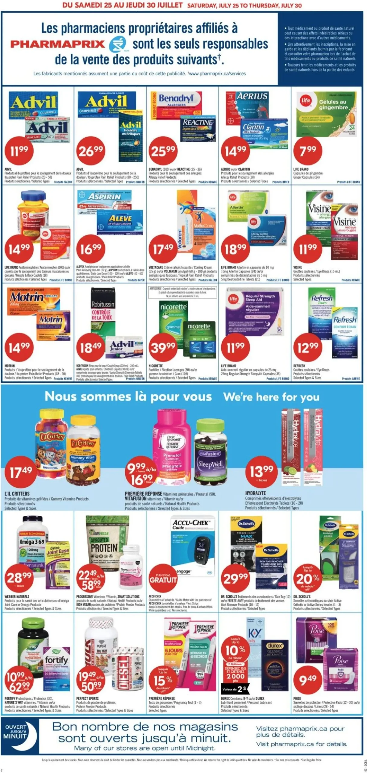 Page 4 de la Circulaire Pharmaprix du 25 au 30 juillet 2026