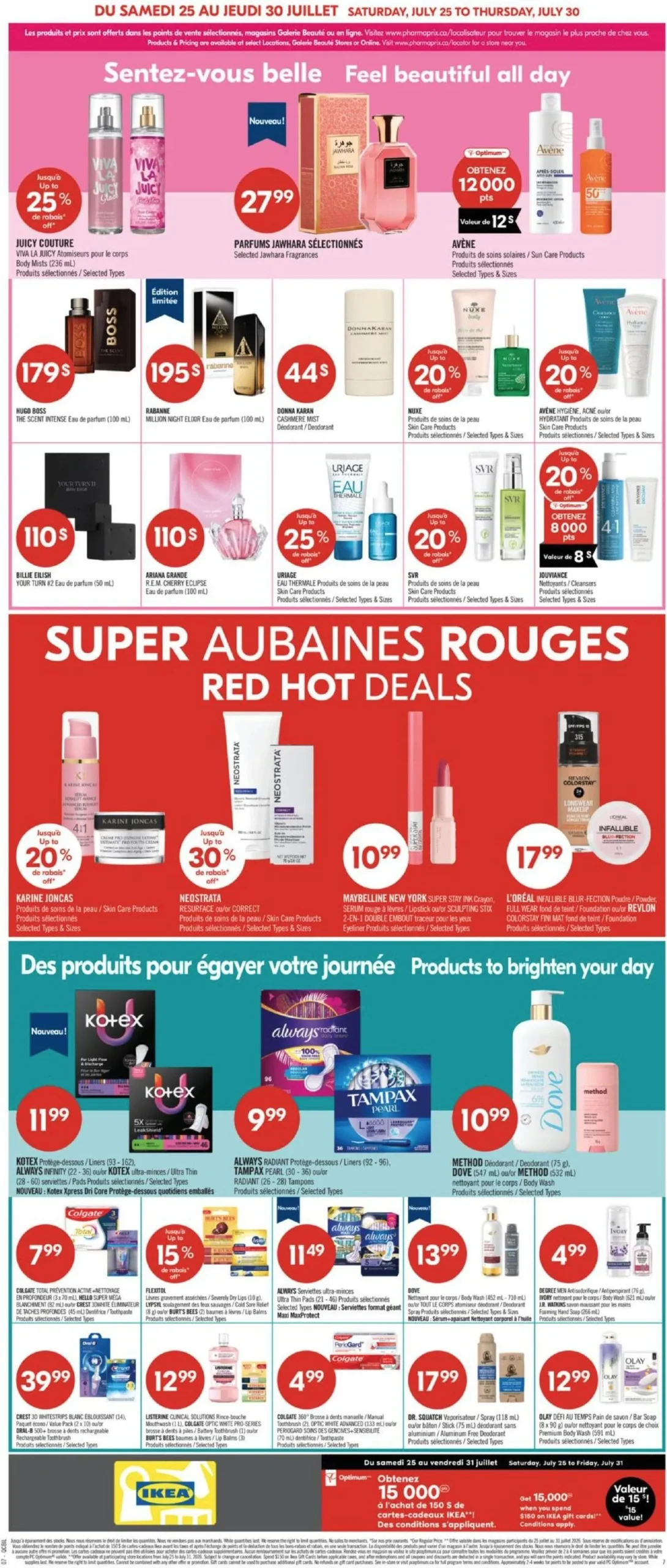 Page 12 de la Circulaire Pharmaprix du 25 au 30 juillet 2026