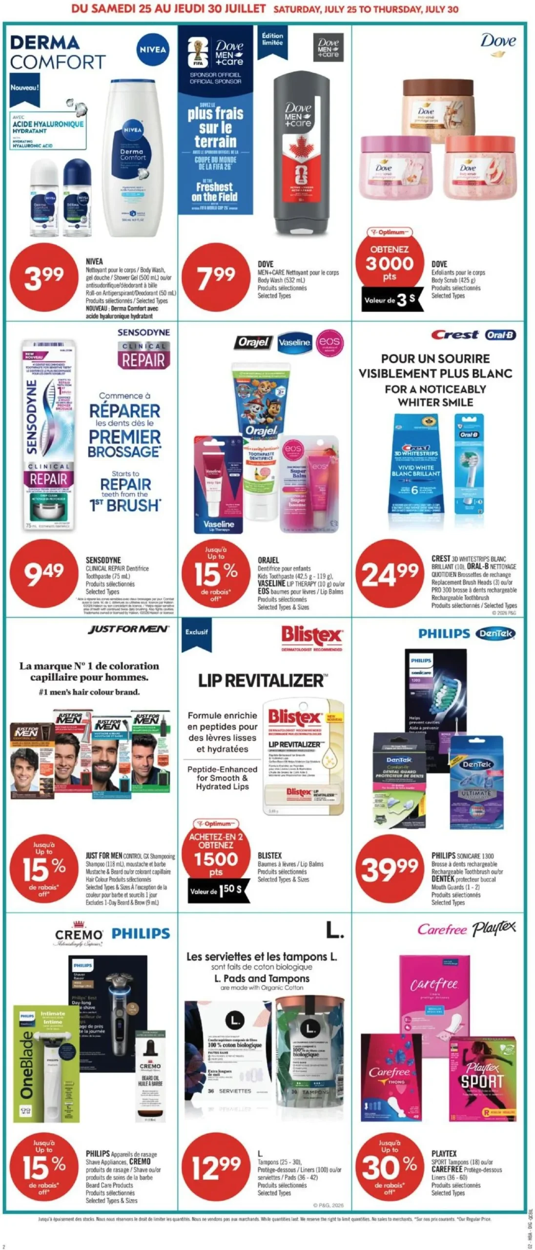 Page 14 de la Circulaire Pharmaprix du 25 au 30 juillet 2026