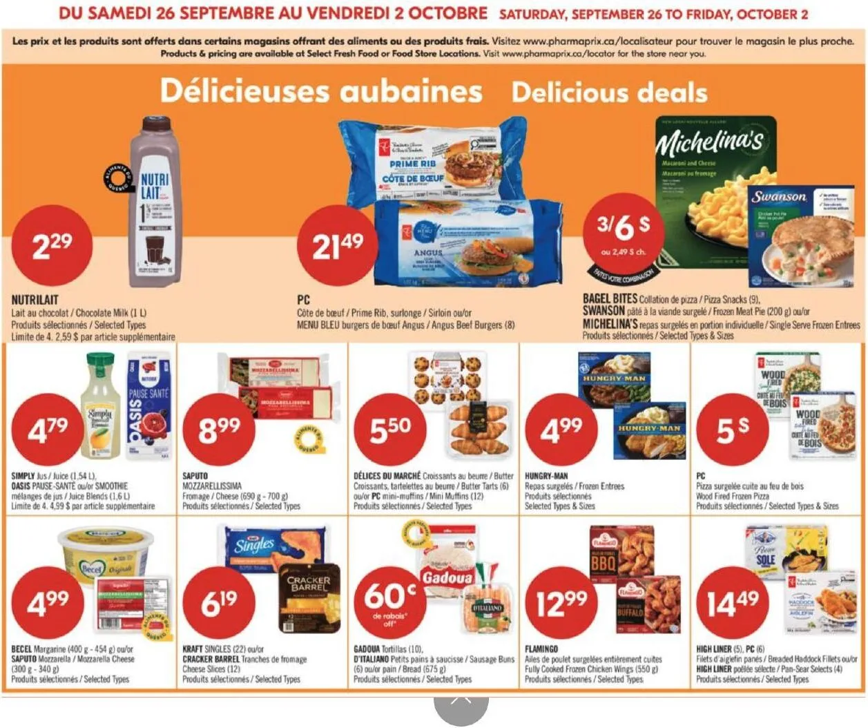 Page 7 de la Circulaire Pharmaprix du 26 septembre au 2 octobre 2026