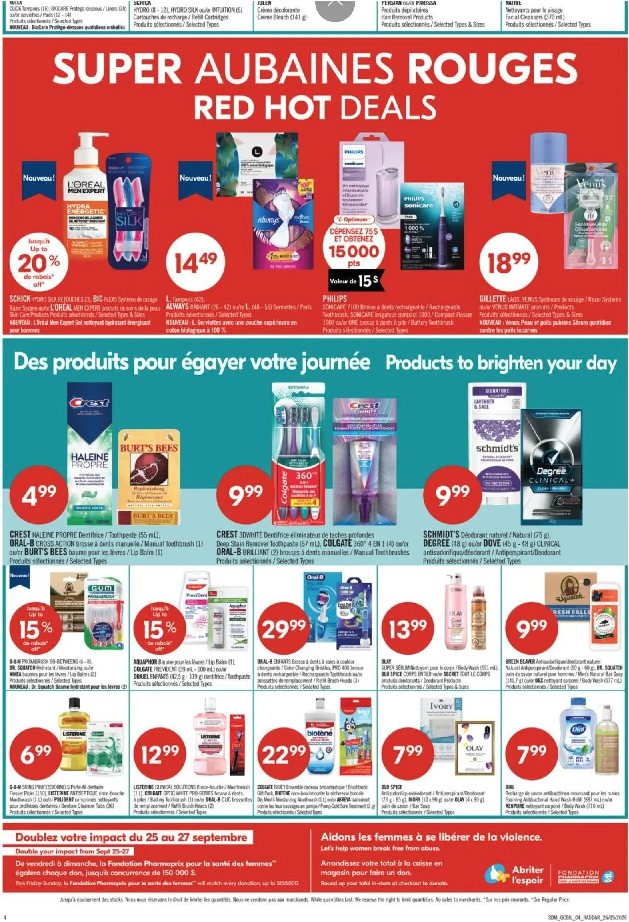 Page 9 de la Circulaire Pharmaprix du 26 septembre au 2 octobre 2026
