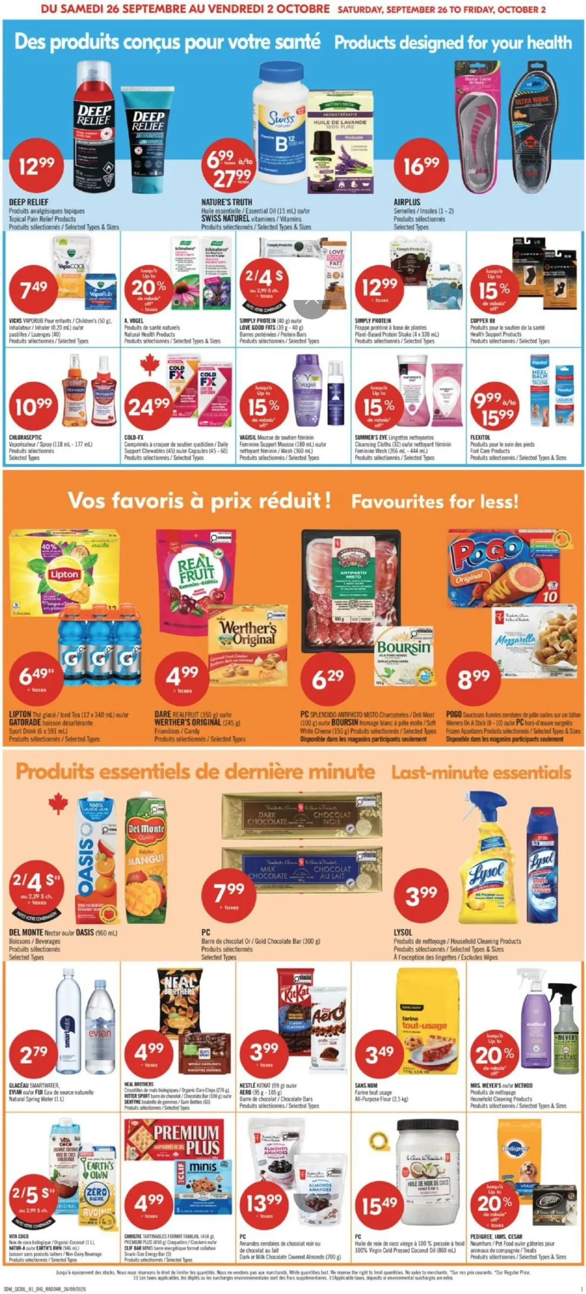 Page 17 de la Circulaire Pharmaprix du 26 septembre au 2 octobre 2026