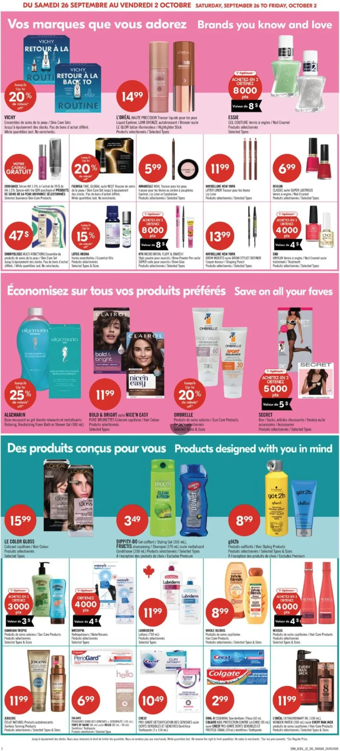 Page 18 de la Circulaire Pharmaprix du 26 septembre au 2 octobre 2026