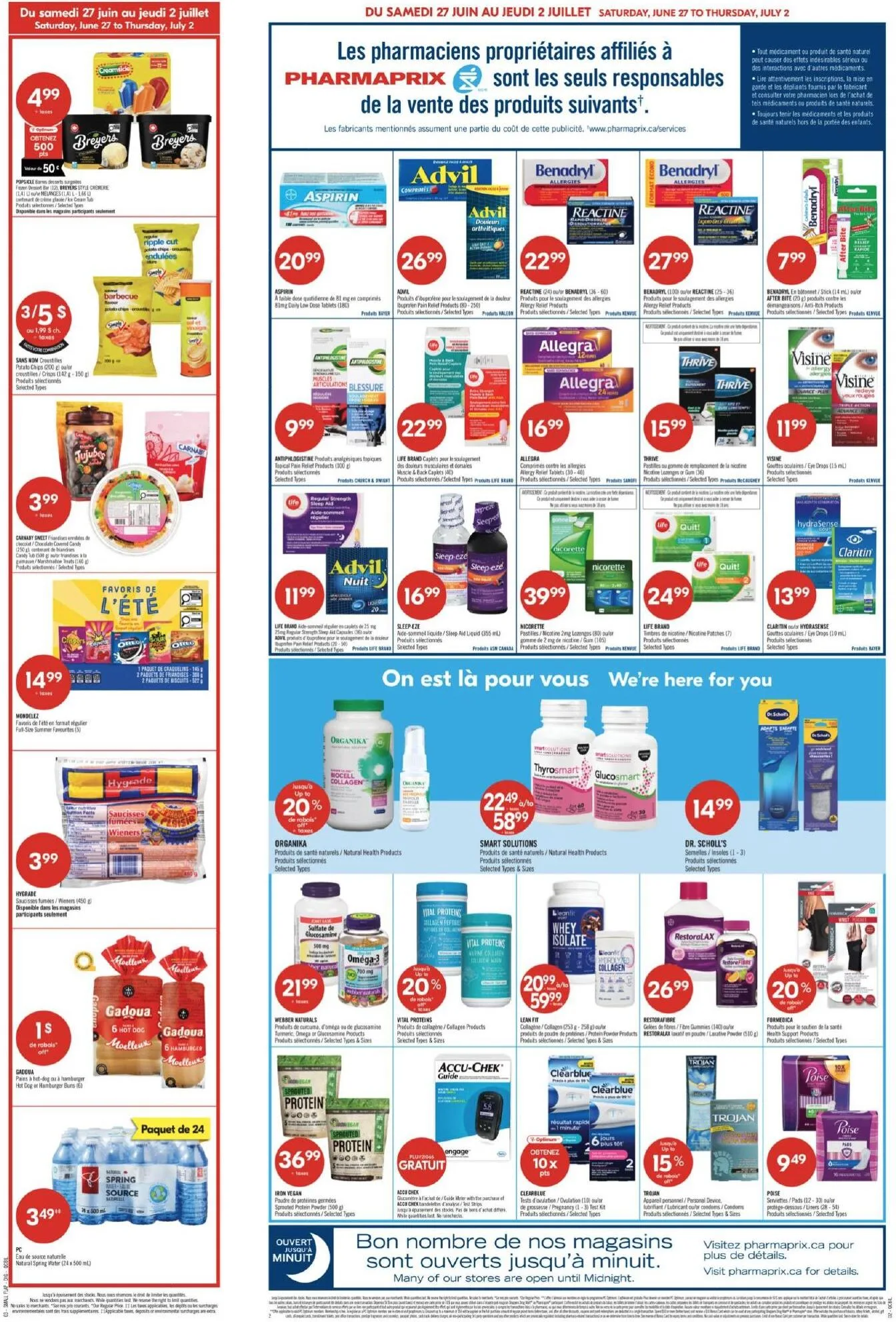 Page 4 de la Circulaire Pharmaprix du 27 juin au 2 juillet 2026