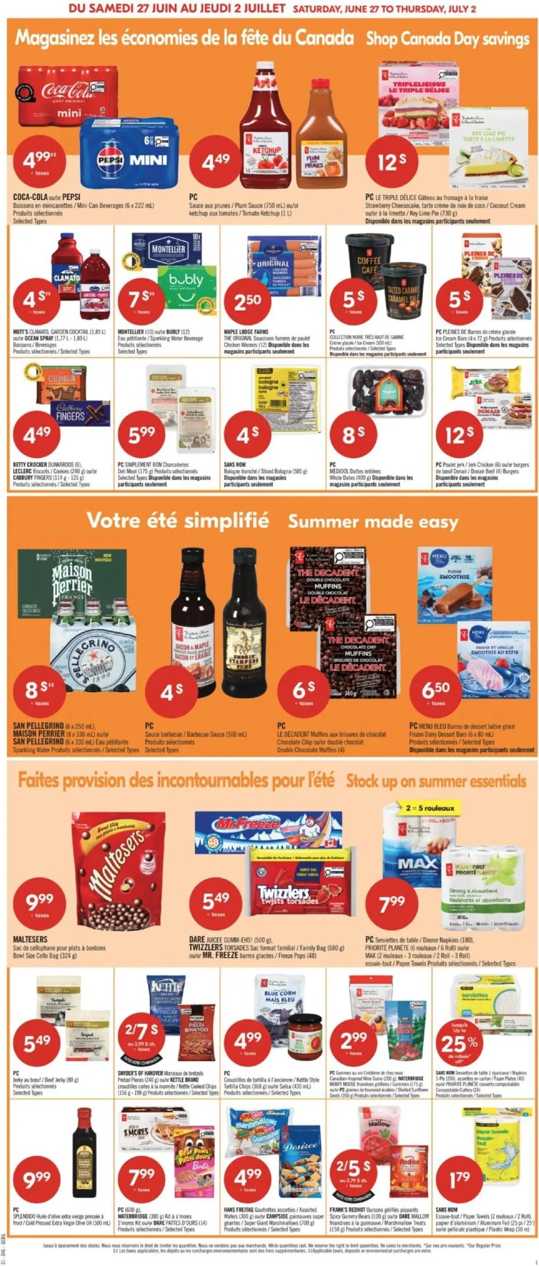 Page 9 de la Circulaire Pharmaprix du 27 juin au 2 juillet 2026