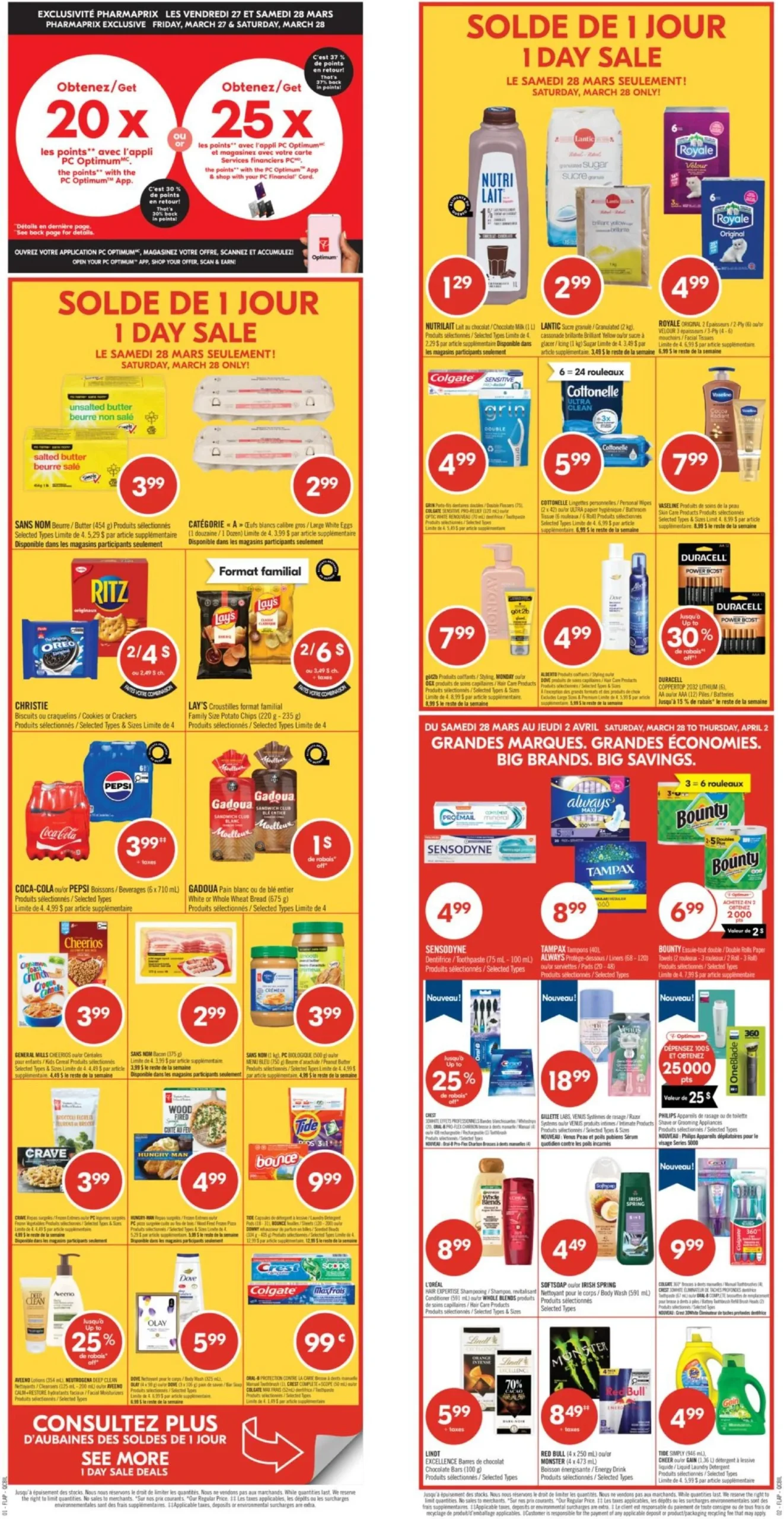 Page 2 de la Circulaire Pharmaprix du 28 mars au 2 avril 2026