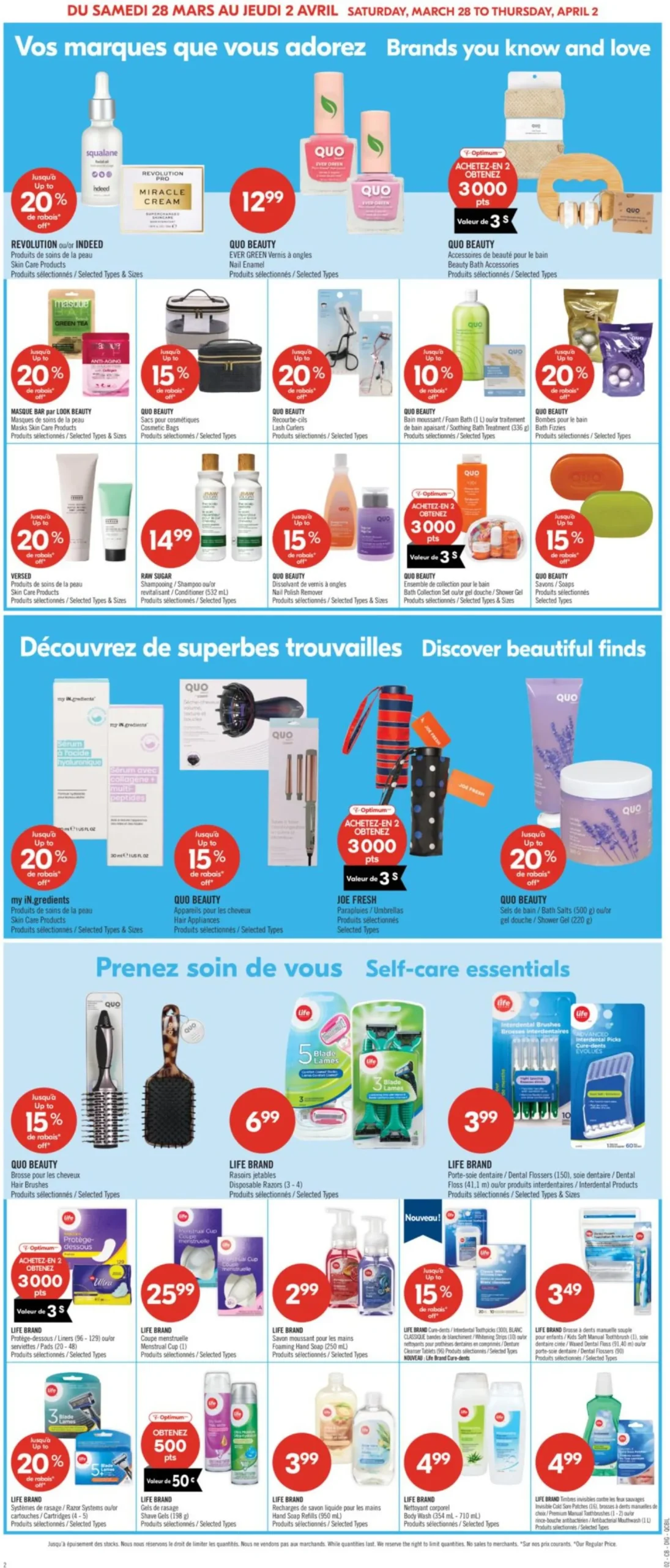 Page 14 de la Circulaire Pharmaprix du 28 mars au 2 avril 2026