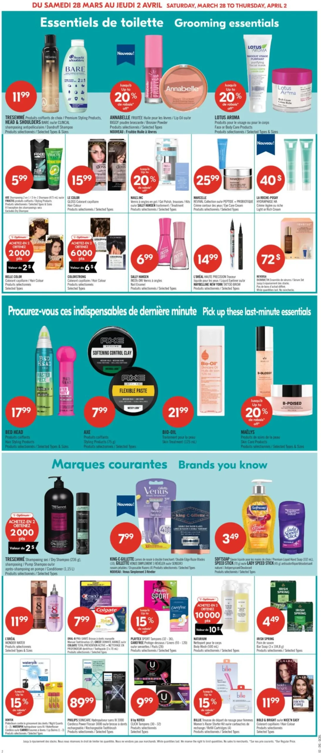 Page 16 de la Circulaire Pharmaprix du 28 mars au 2 avril 2026