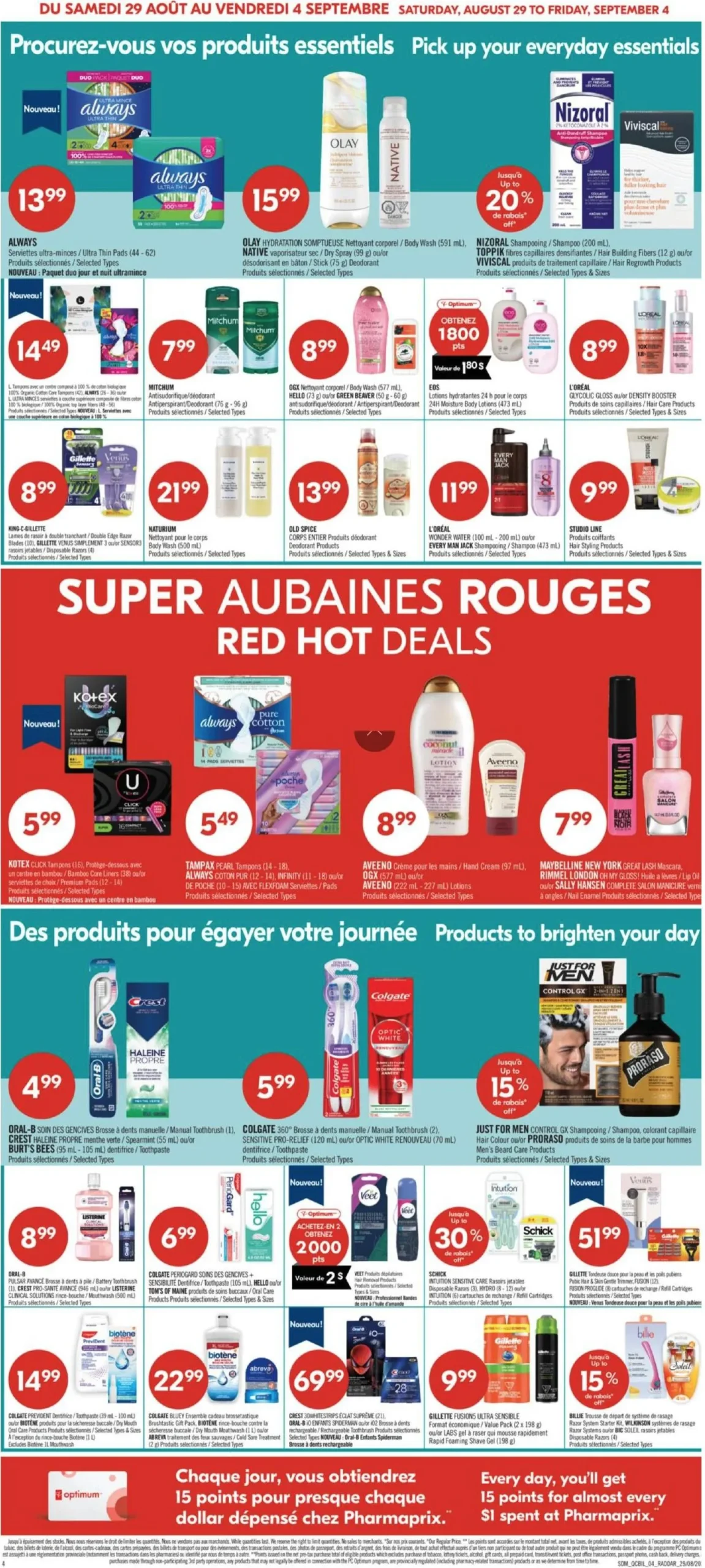 Page 11 de la Circulaire Pharmaprix du 29 août au 3 septembre 2026