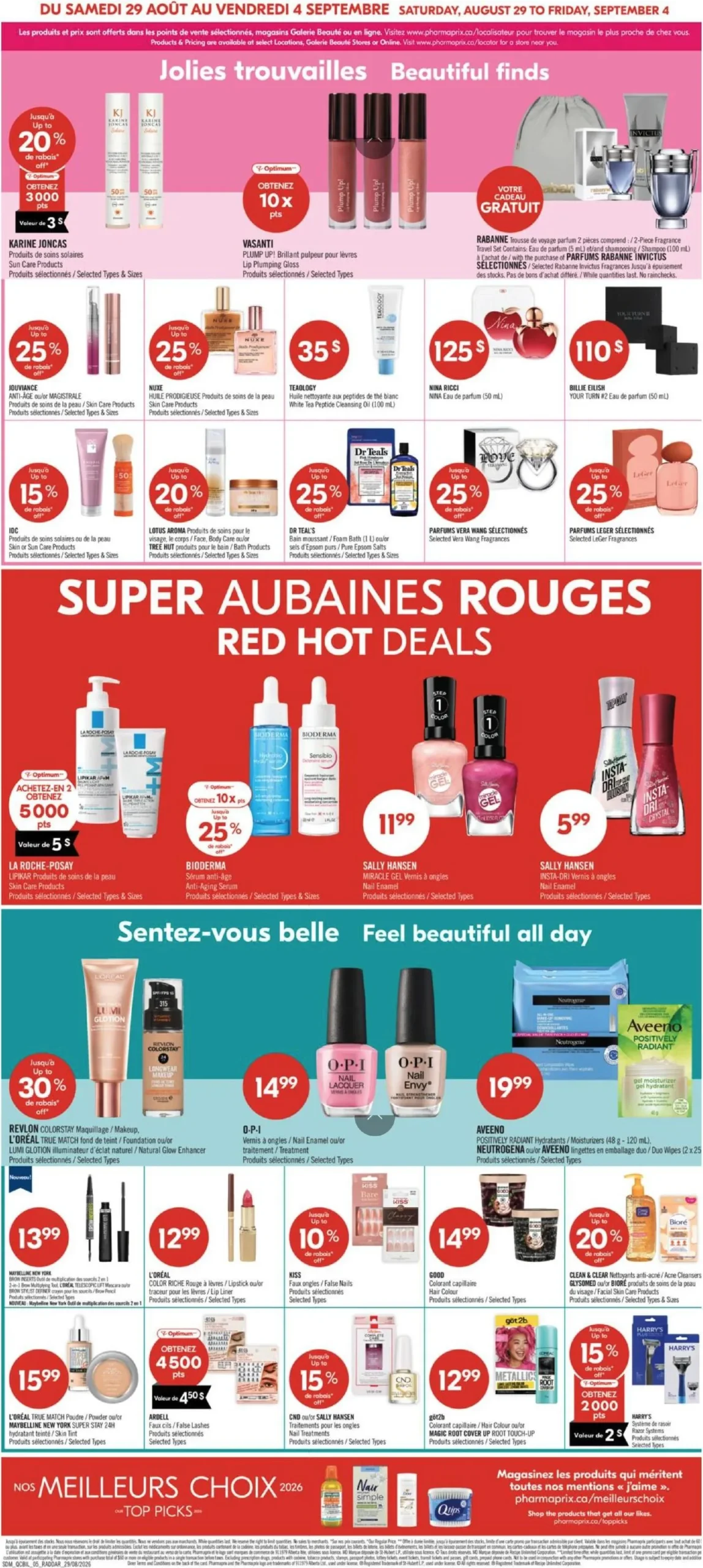 Page 12 de la Circulaire Pharmaprix du 29 août au 3 septembre 2026