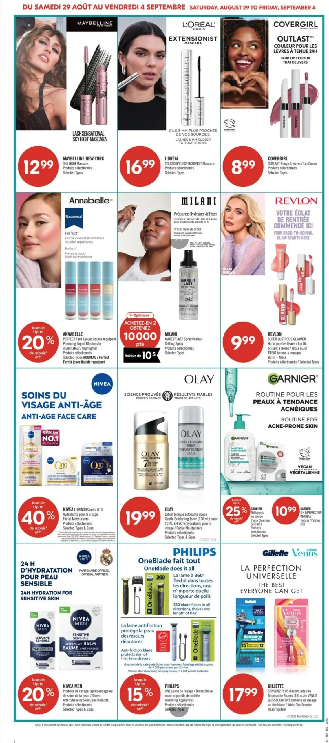 Page 13 de la Circulaire Pharmaprix du 29 août au 3 septembre 2026