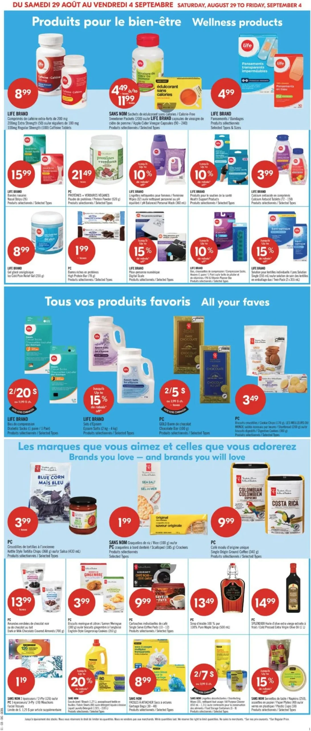 Page 15 de la Circulaire Pharmaprix du 29 août au 3 septembre 2026