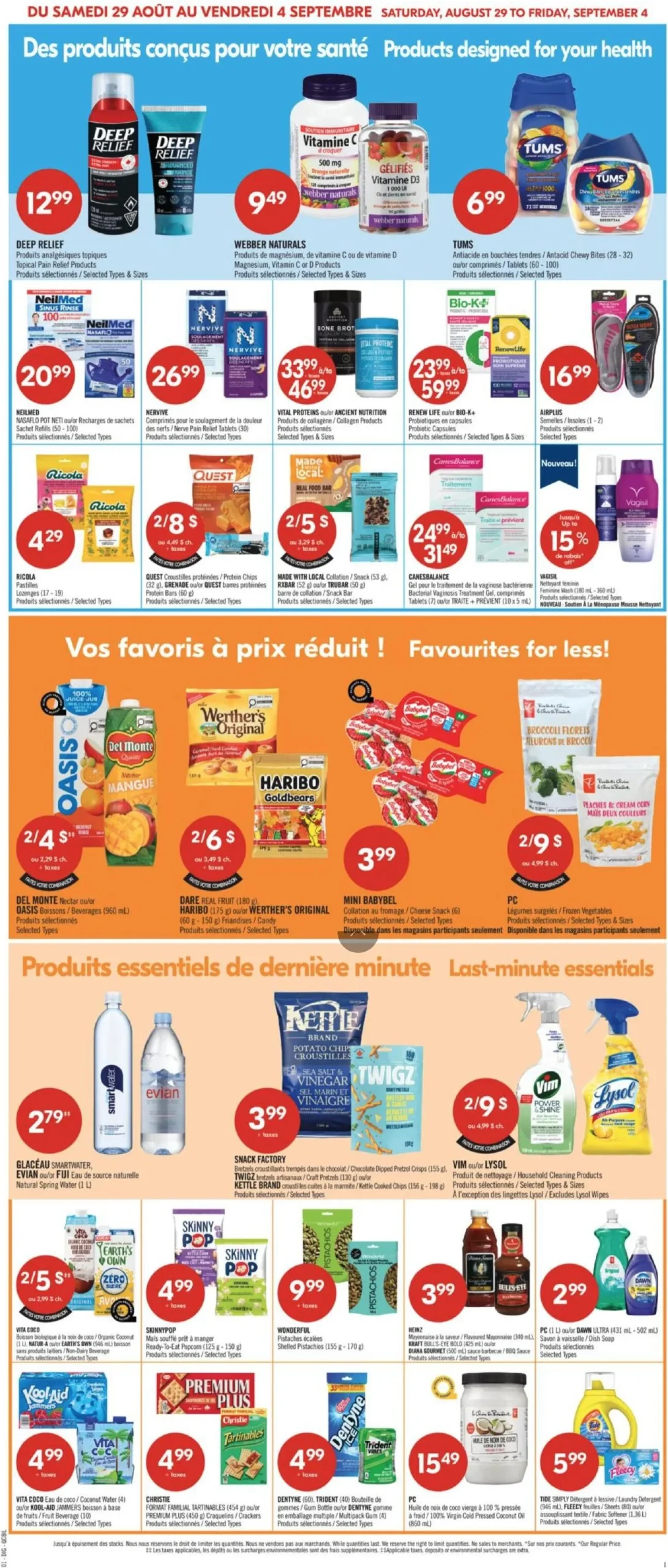 Page 17 de la Circulaire Pharmaprix du 29 août au 3 septembre 2026