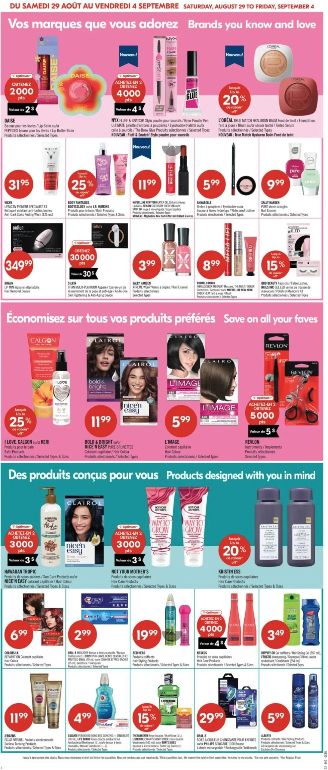 Page 18 de la Circulaire Pharmaprix du 29 août au 3 septembre 2026