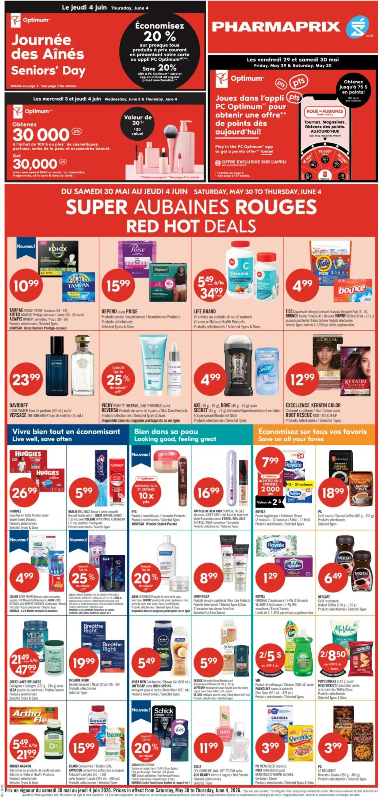 Page 1 de la Circulaire Pharmaprix du 30 mai au 4 juin 2026