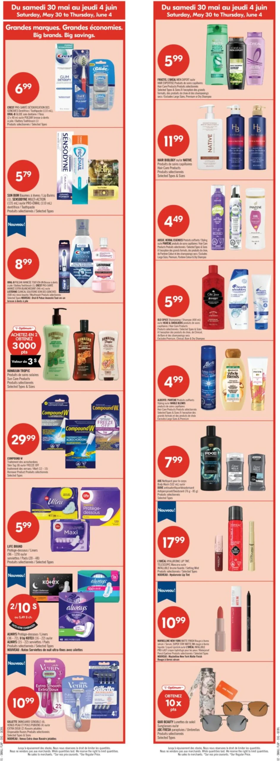 Page 3 de la Circulaire Pharmaprix du 30 mai au 4 juin 2026