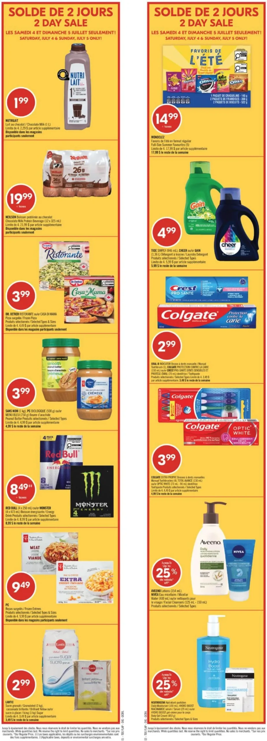 Page 2 de la Circulaire Pharmaprix du 4 au 9 juillet 2026