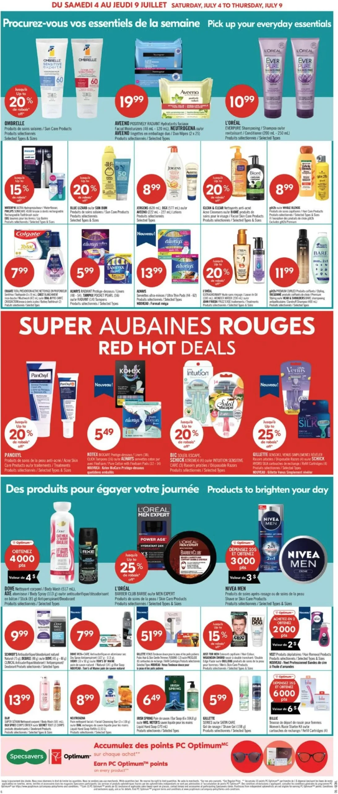 Page 7 de la Circulaire Pharmaprix du 4 au 9 juillet 2026