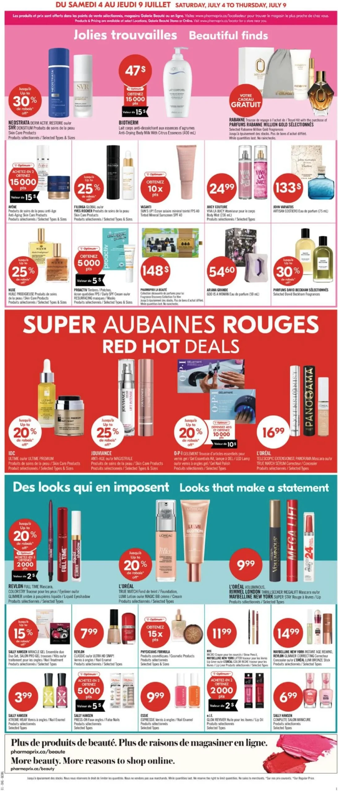 Page 8 de la Circulaire Pharmaprix du 4 au 9 juillet 2026